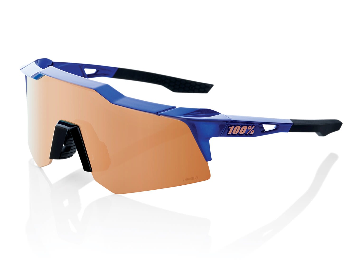 100- Speedcraft XS Hiper Mirror Lens Blau- Fahrradbrillen- Grsse One Size - Farbe Gloss Cobalt Blue - HiPER Copper Mirror