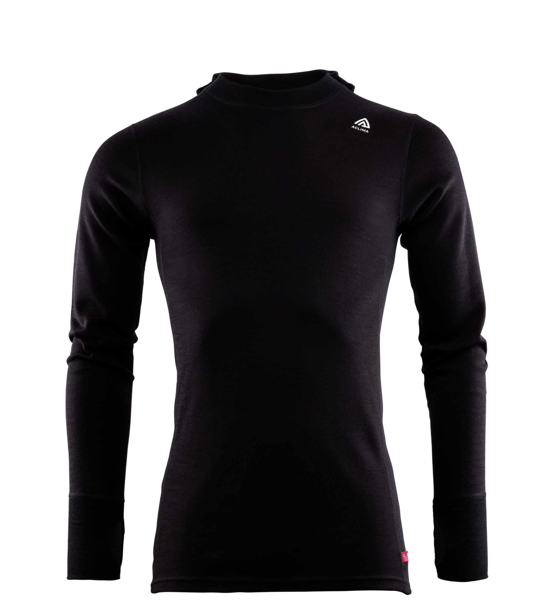 Aclima Warmwool Hood Sweater Schwarz- Male Merino Hoodies- Grsse XS - Farbe Jet Black