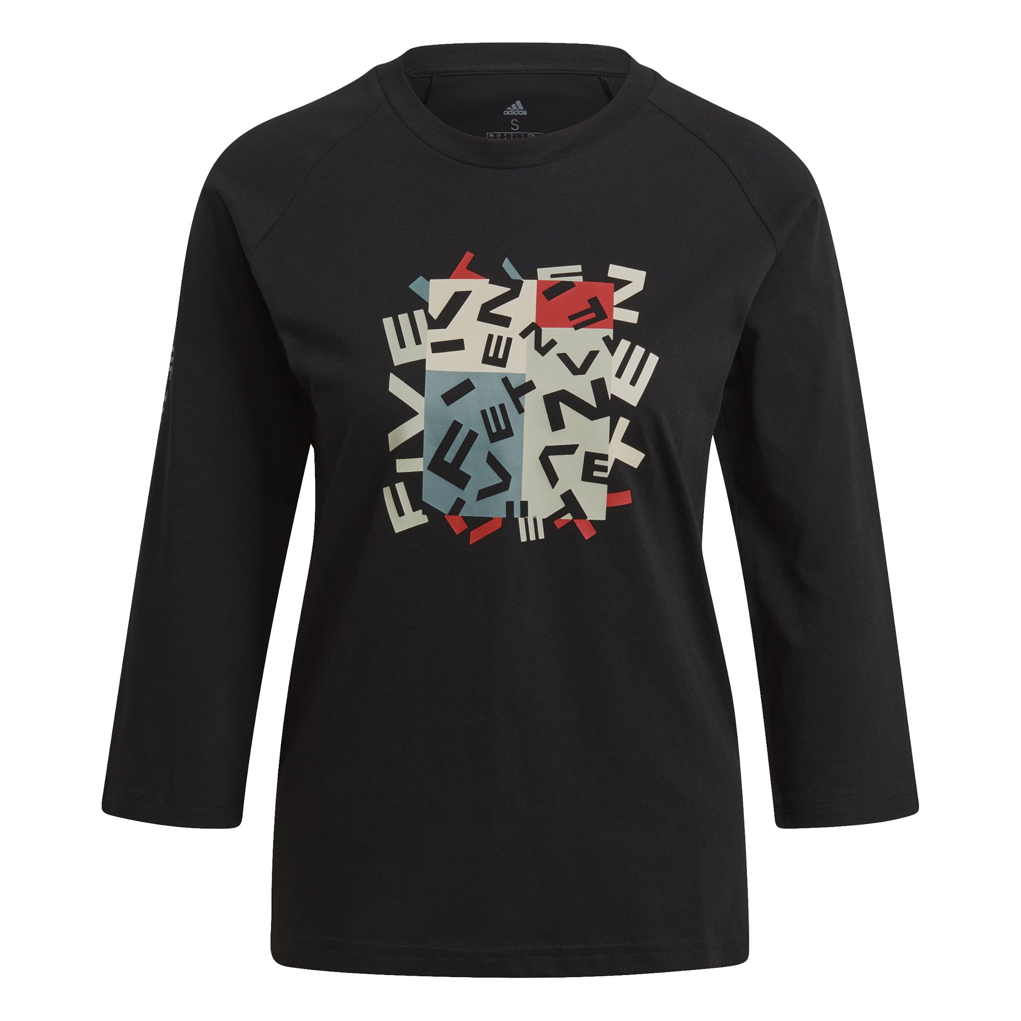 adidas Five Ten GFX 3-4 Sleeve Schwarz- Female T-Shirts- Grsse XS - Farbe Black - Black
