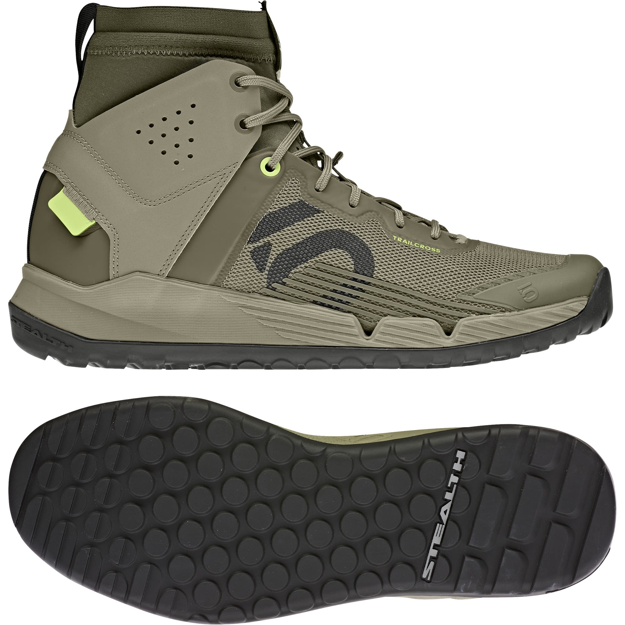 adidas Five Ten Trailcross Mid Pro Oliv- Male All-Mountain-Trekking- Grsse EU 39 1-3 - Farbe Orbit Green - Core Black - Pulse Lime