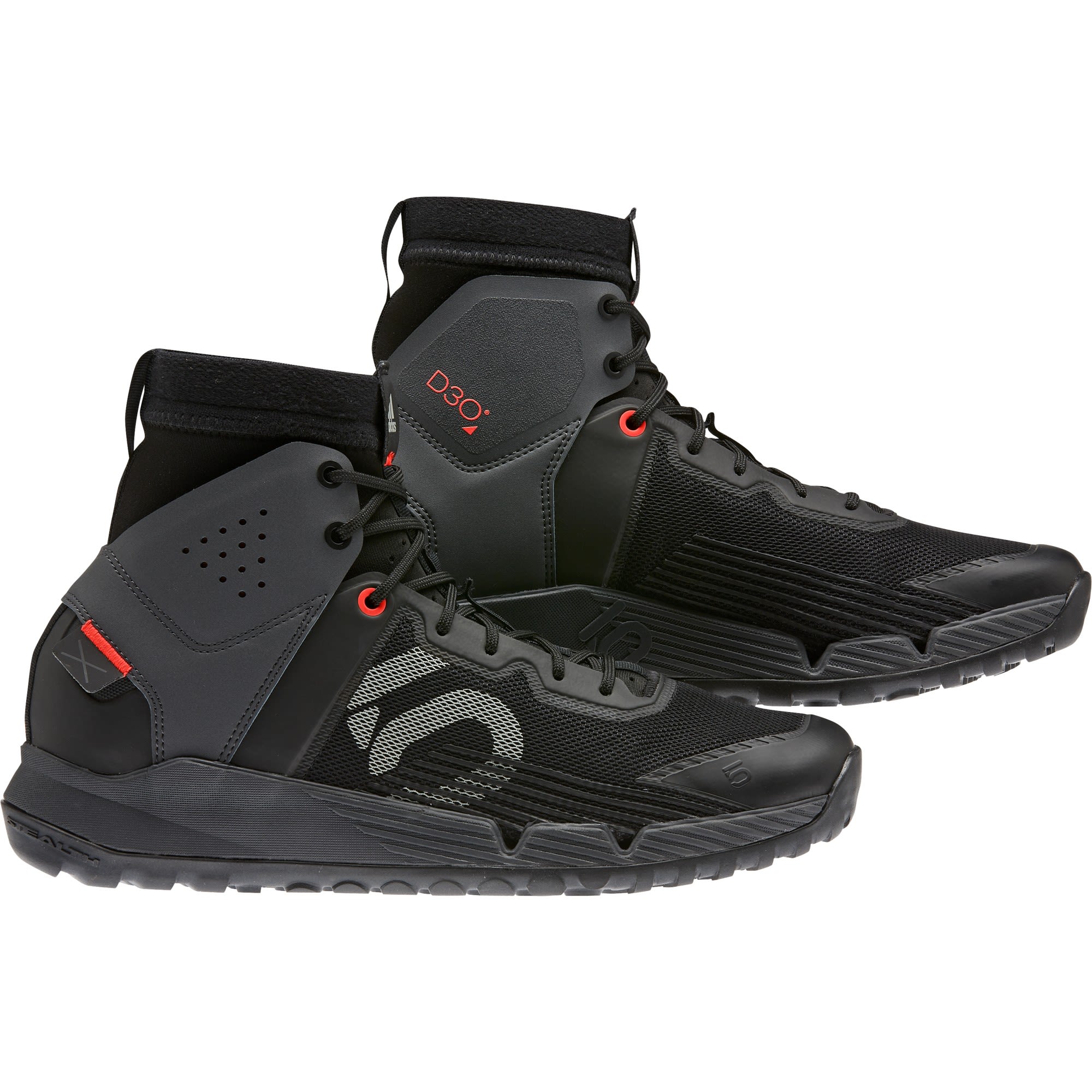 adidas Five Ten Trailcross Mid Pro Schwarz- Male All-Mountain-Trekking- Grsse EU 38 2-3 - Farbe Core Black - Grey Two - Solar Red