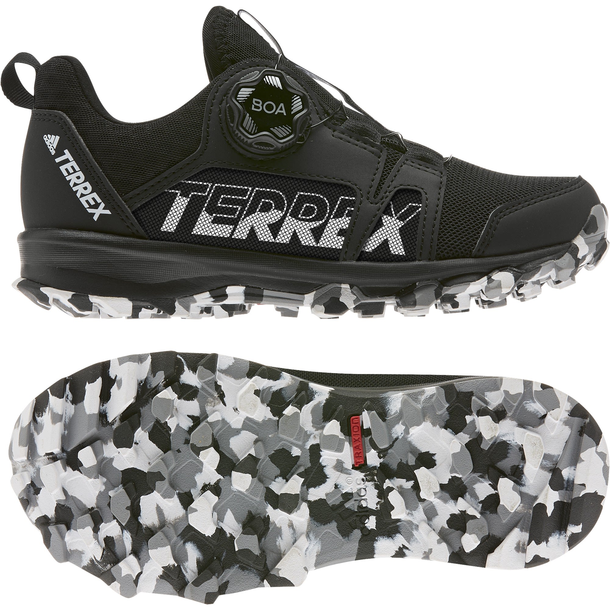 adidas Terrex Agravic Boa Kids Schwarz- Hiking- und Approach-Schuhe- Grsse EU 28 - Farbe Core Black - Ftwr White - Grey Three