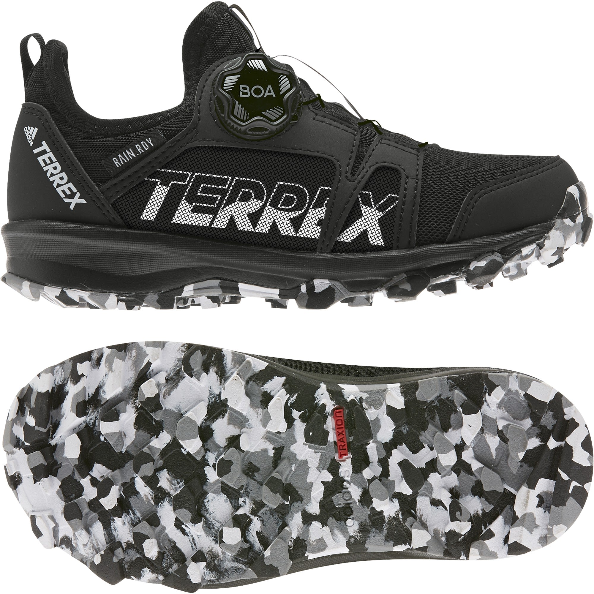 adidas Terrex Agravic Boa Rain-RDY Kids Schwarz- Hiking- und Approach-Schuhe- Grsse EU 30 - Farbe Core Black - Ftwr White - Grey Three