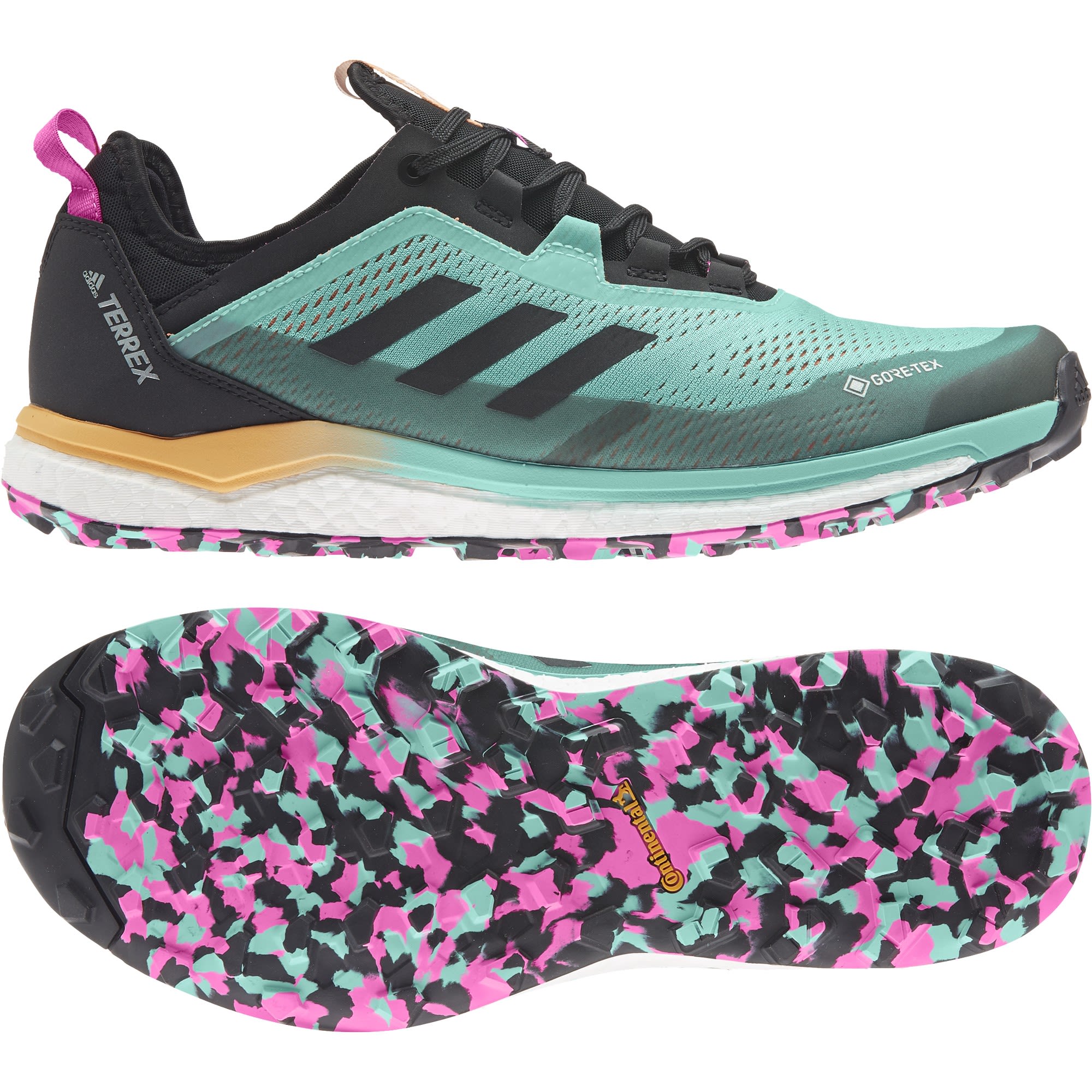 adidas Terrex Agravic Flow Gtx(R)(R) Blau- Male Gore-Tex(R) Trailrunning- und Laufschuhe- Grsse EU 47 1-3 - Farbe Acid Mint - Core Black - Screaming Pink