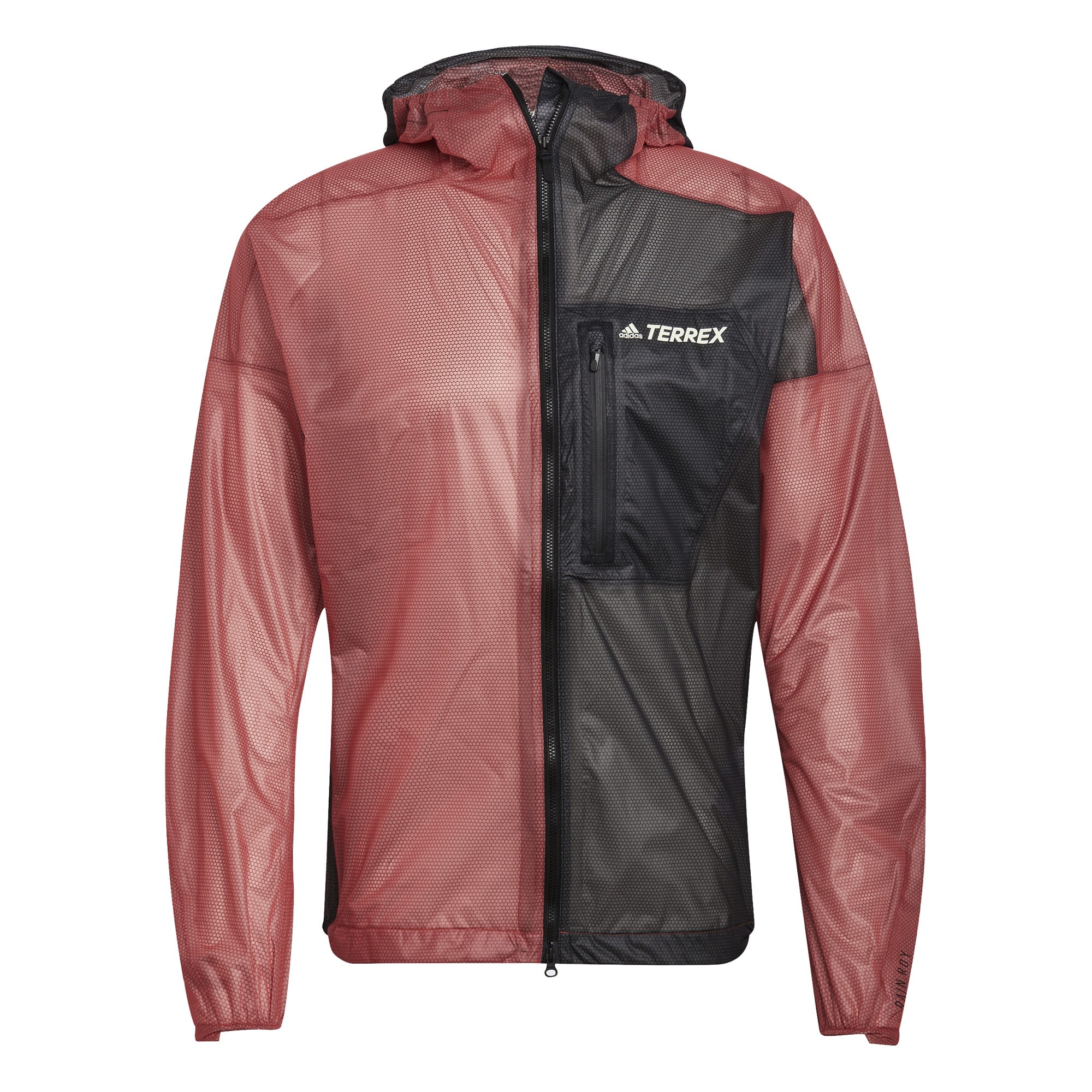 adidas Terrex Agravic Rain Jacket Colorblock - Rot- Male Windbreaker- Grsse S - Farbe Altered Amber