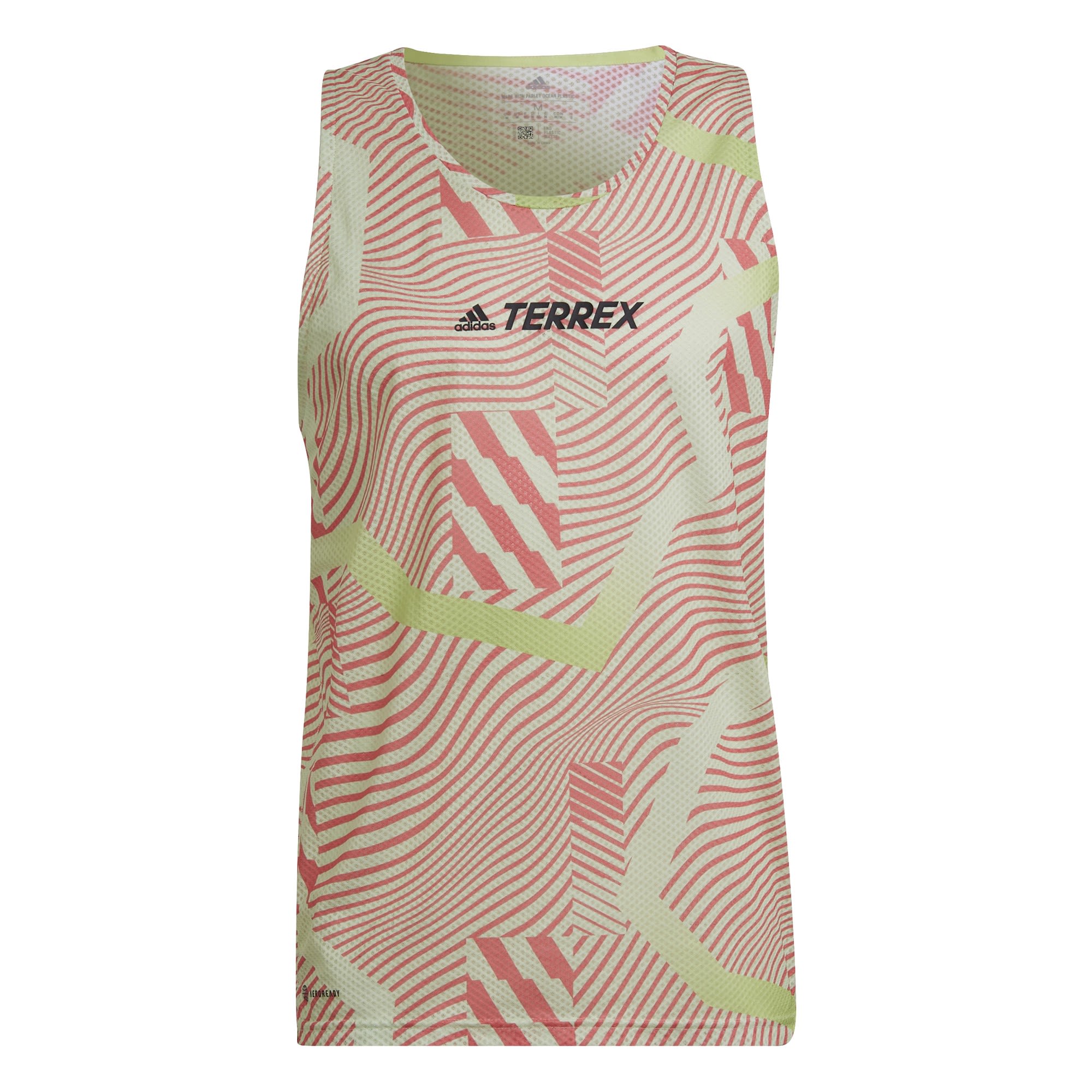 adidas Terrex Agravic Tank Gelb- Male T-Shirts- Grsse XXL - Farbe Almost Lime - Acid Red