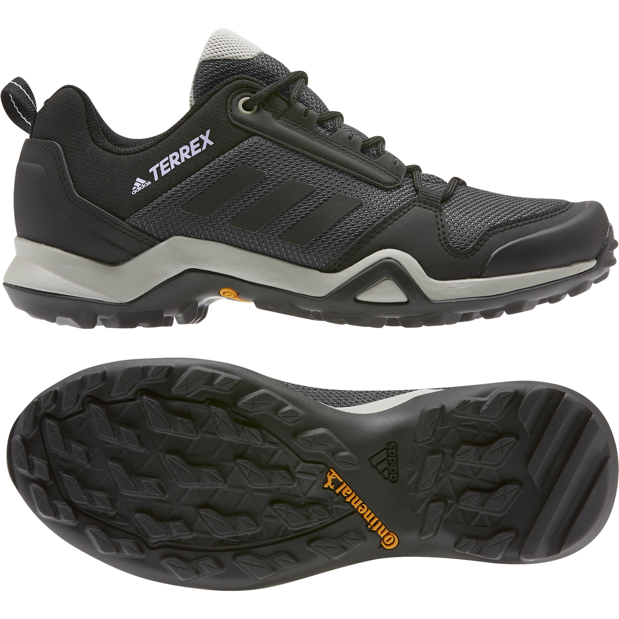 adidas Terrex AX3 Schwarz- Female Hiking- und Approach-Schuhe- Grsse EU 36 - Farbe Solid Grey - Core Black - Purple Tint