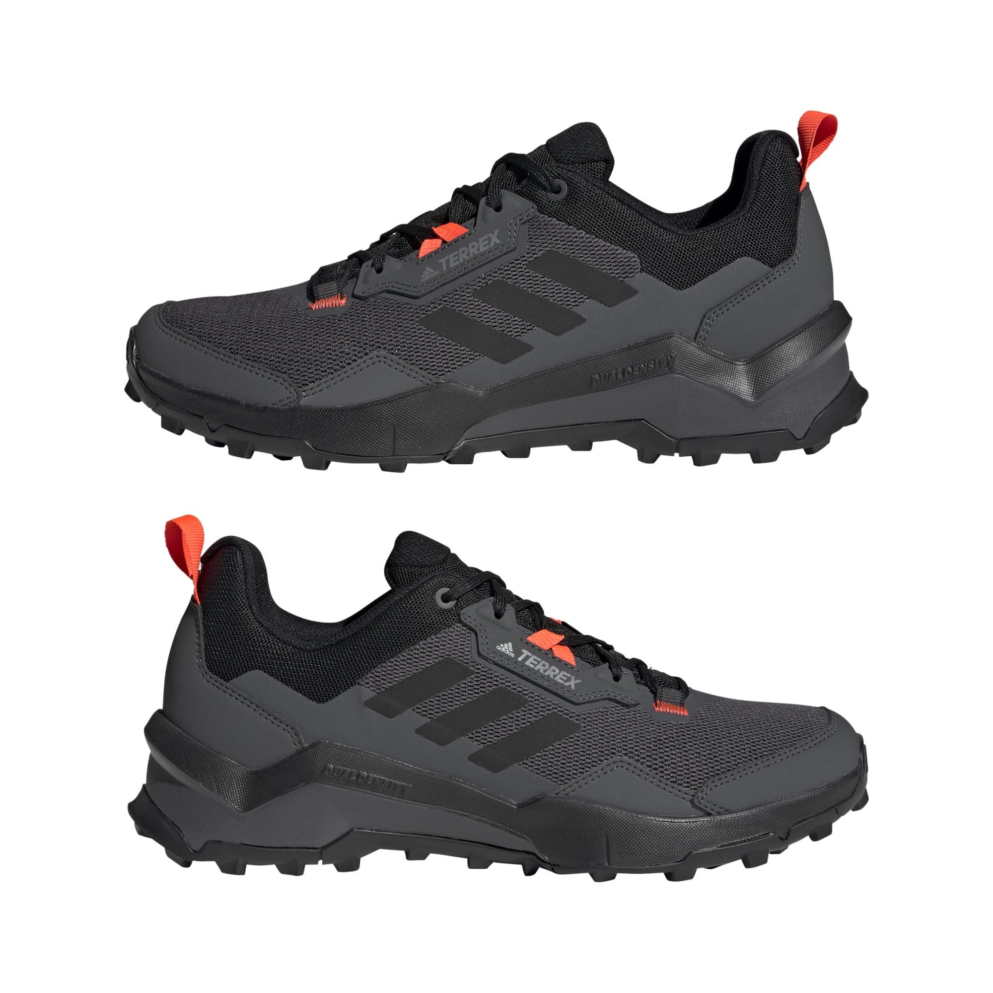 adidas Terrex AX4 Grau- Male Hiking- und Approachschuhe- Grsse EU 46 - Farbe Grey Six - Solar Red - Carbon