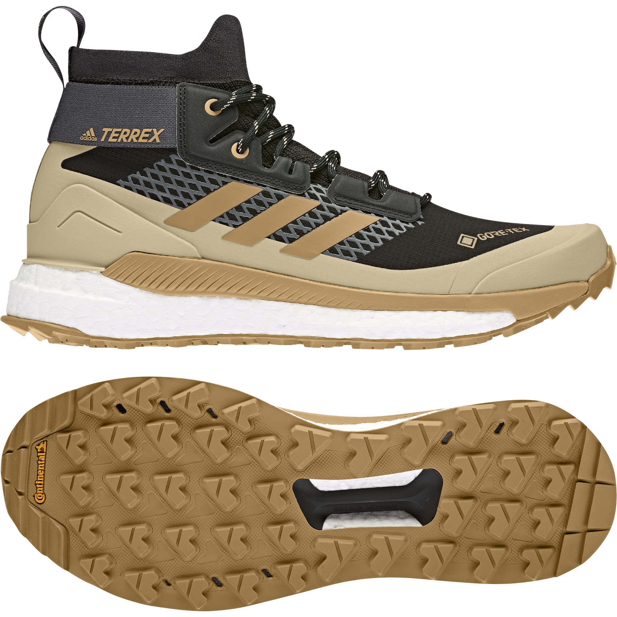 adidas Terrex Free Hiker Gtx(R)(R) Schwarz- Male Gore-Tex(R) Hiking- und Approachschuhe- Grsse EU 40 2-3 - Farbe Core Black - Mesa - Beige Tone