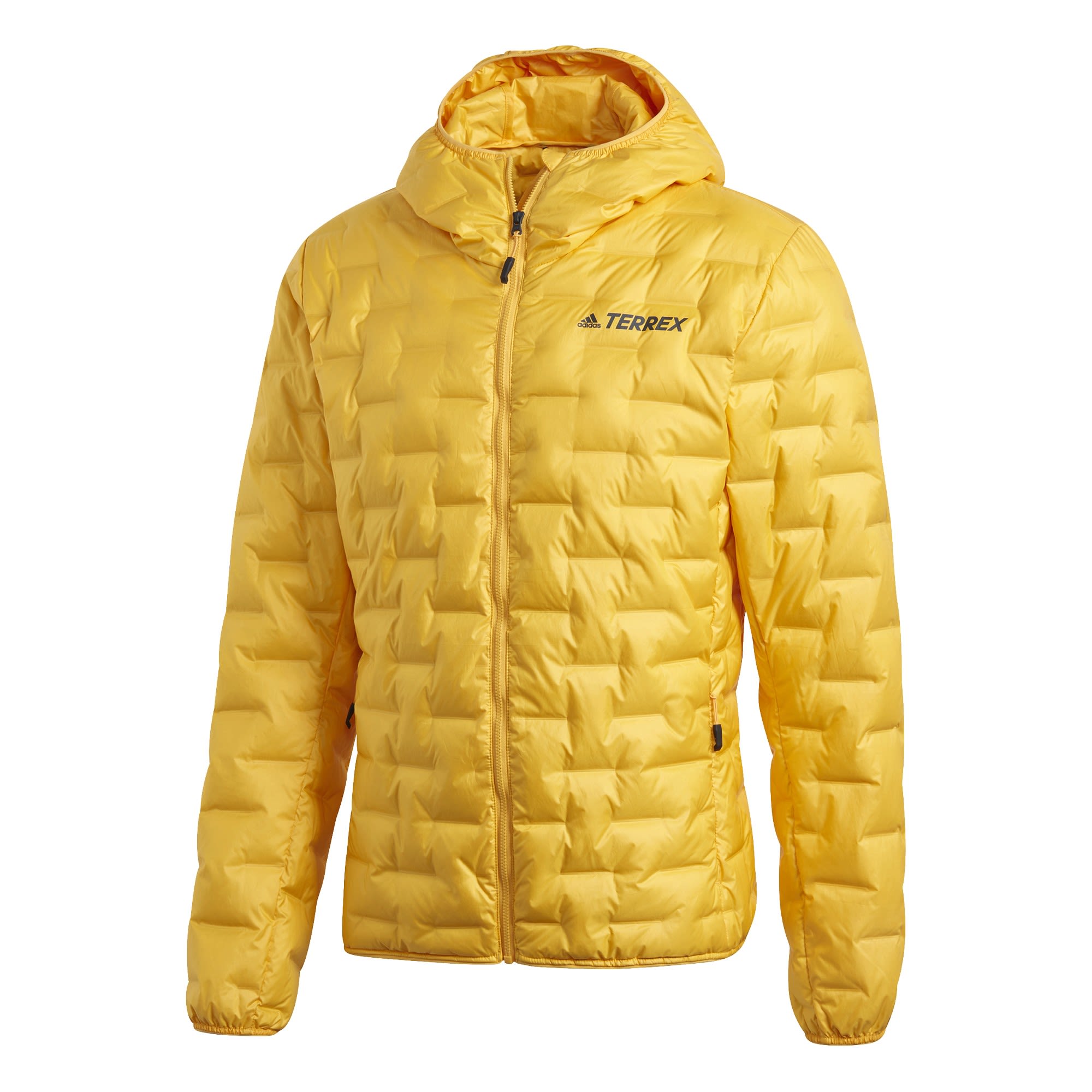 adidas Terrex Light Down Hooded Jacket Gelb- Male Daunen Freizeitjacken- Grsse 48 - Farbe Active Gold