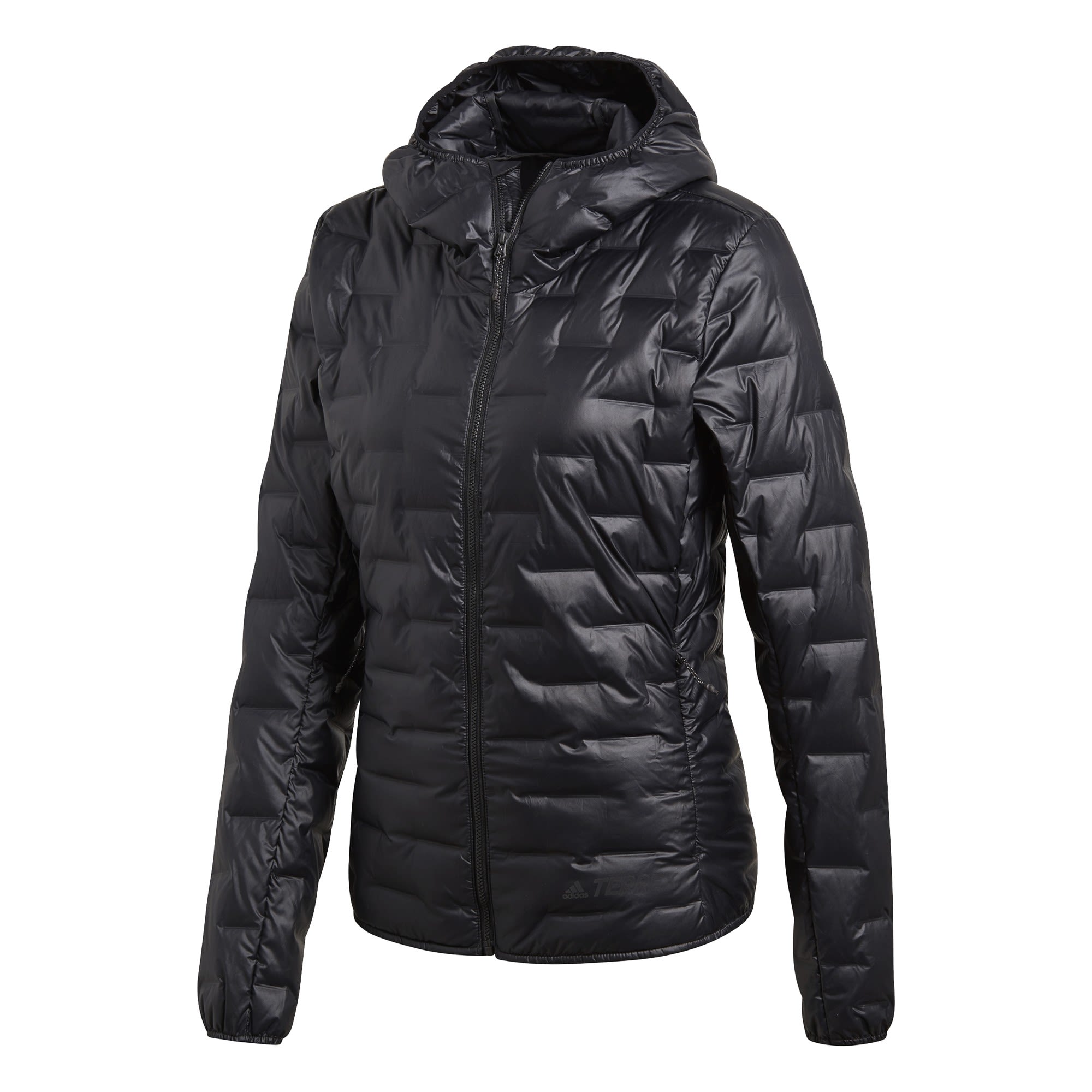 adidas Terrex Light Down Hooded Jacket Schwarz- Female Daunen Freizeitjacken- Grsse 34 - Farbe Black