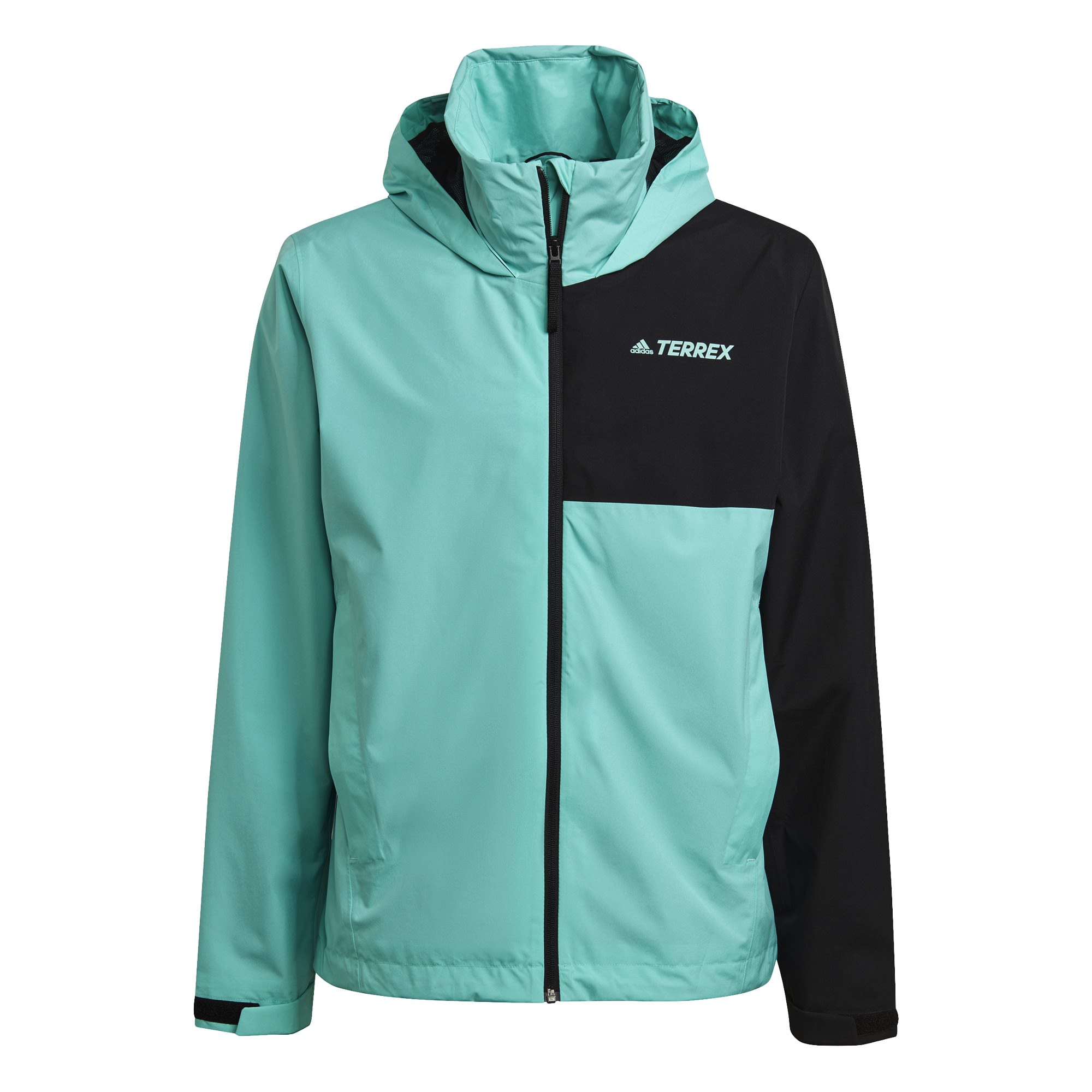 adidas Terrex Multi Rain-RDY Jacket Colorblock - Blau- Male Regenjacken und Hardshells- Grsse XXL - Farbe Acid Mint