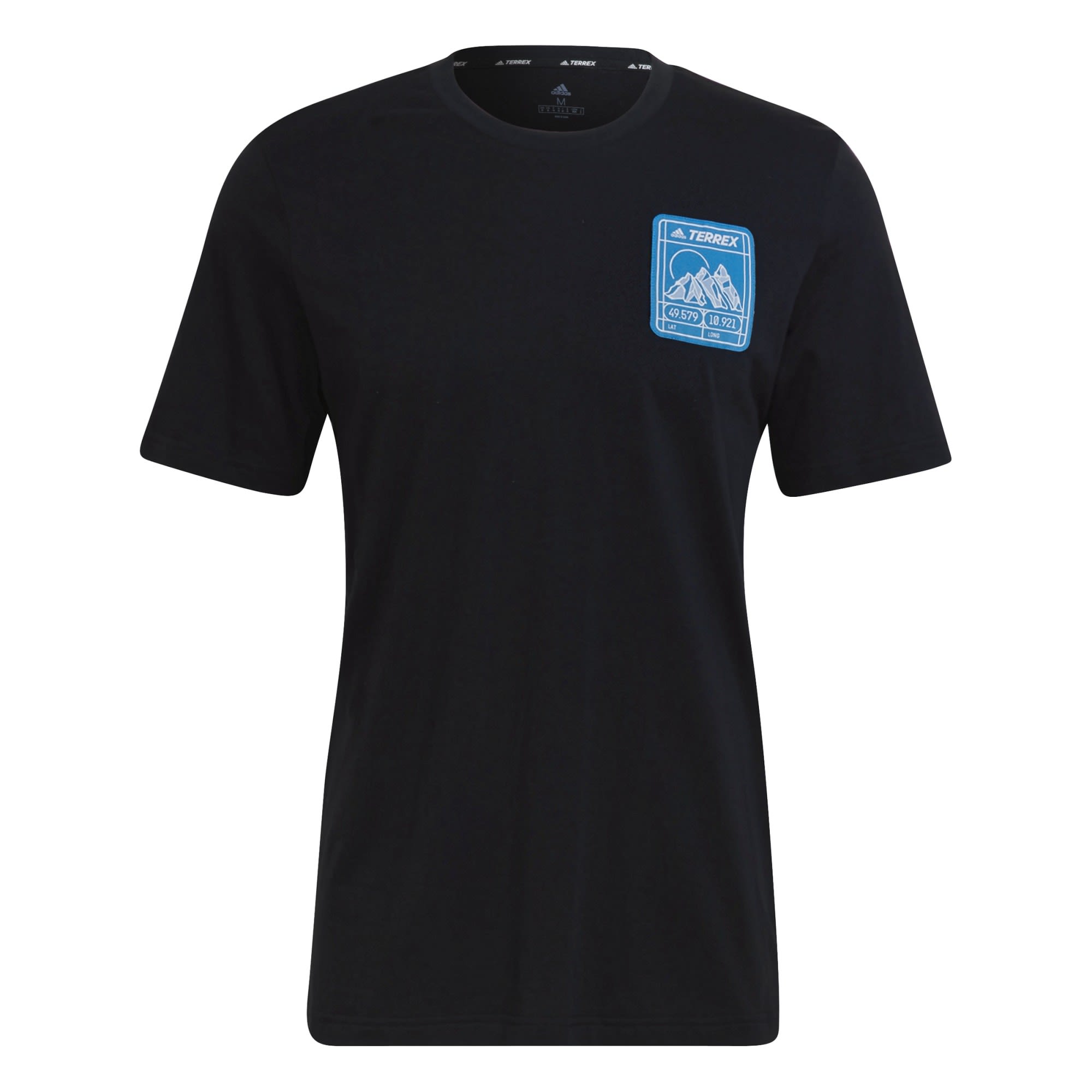 adidas Terrex Patch Mountain Graphic Tee Schwarz- Male T-Shirts- Grsse S - Farbe Black