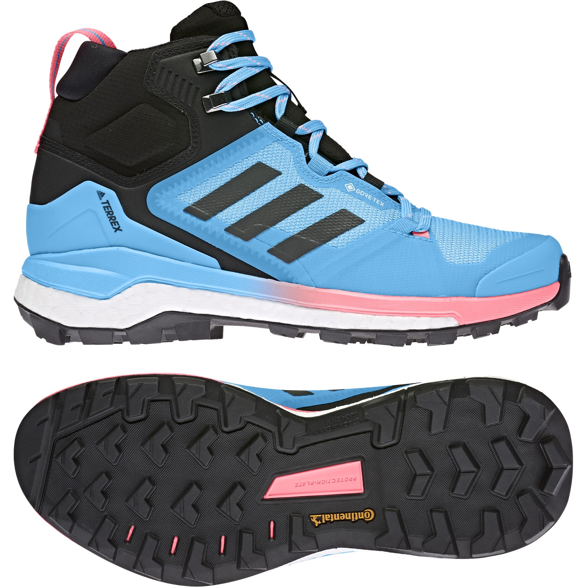 adidas Terrex Skychaser 2 Mid Gtx(R)(R) Blau- Female Gore-Tex(R) Hiking- und Approachschuhe- Grsse EU 42 2-3 - Farbe Sky Rush - Grey Six - Acid Red