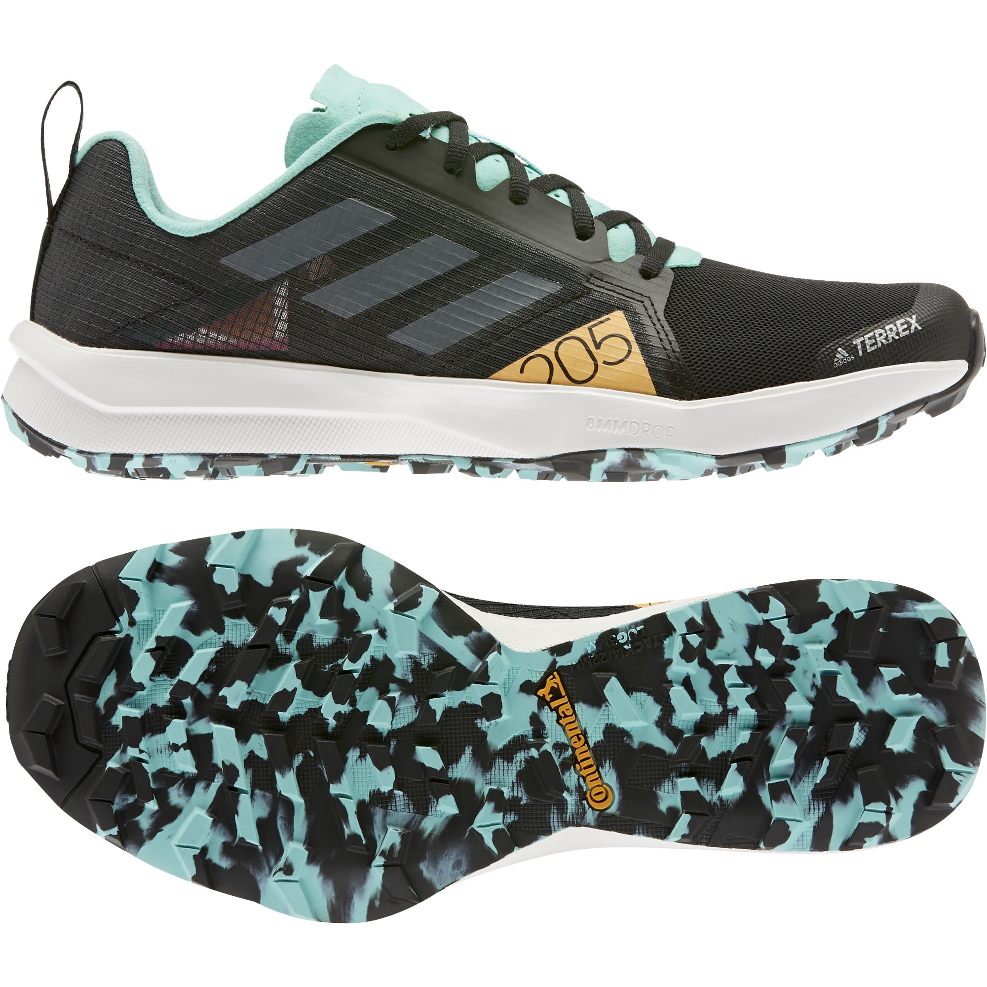 adidas Terrex Speed Flow Schwarz- Female Trailrunning- und Laufschuhe- Grsse EU 37 1-3 - Farbe Core Black - Crystal White - Acid Mint