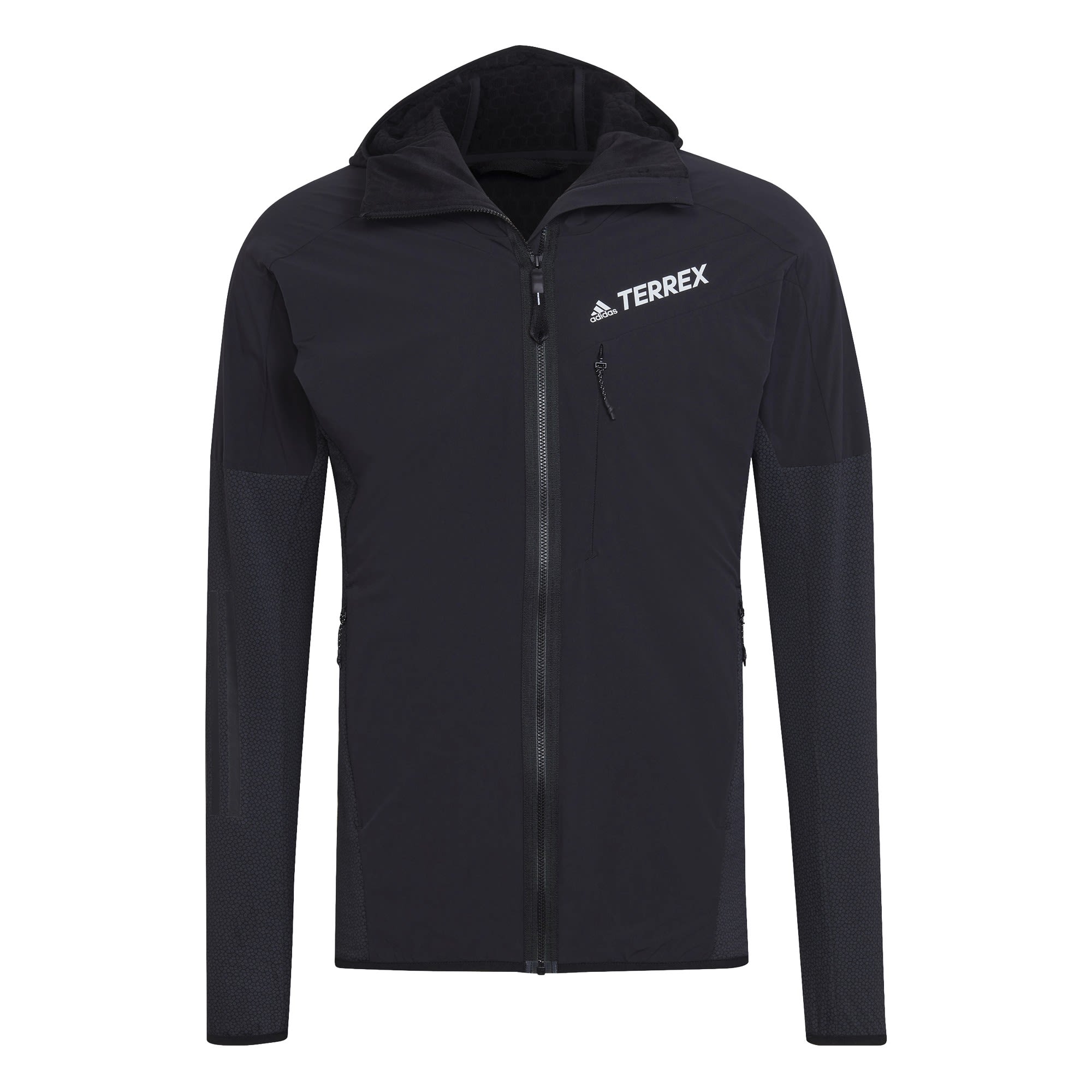 adidas Terrex Techrock Flooce Hooded Jacket Schwarz- Male Isolationsjacken- Grsse M - Farbe Black