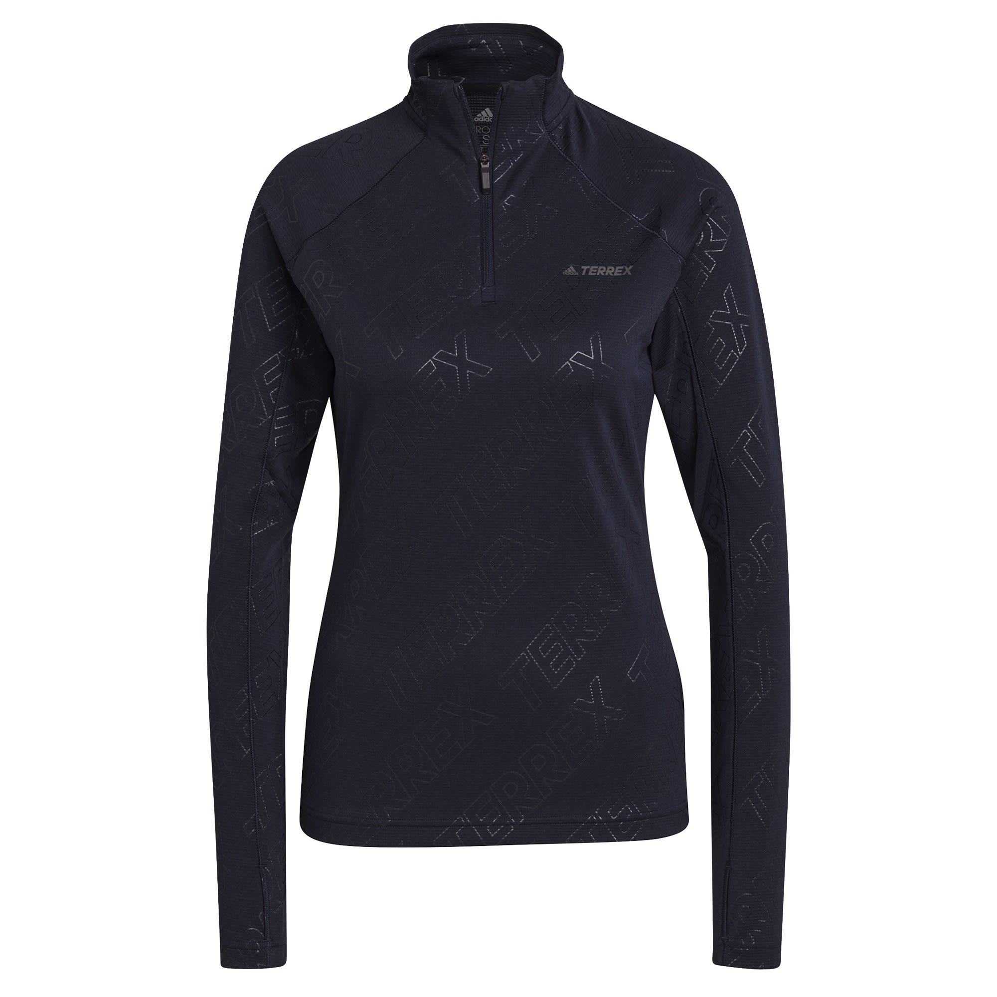 adidas Terrex Tracerocker 1-2 Zip Long Sleeve Blau- Female Langarm-Shirts- Grsse S - Farbe Legend Ink