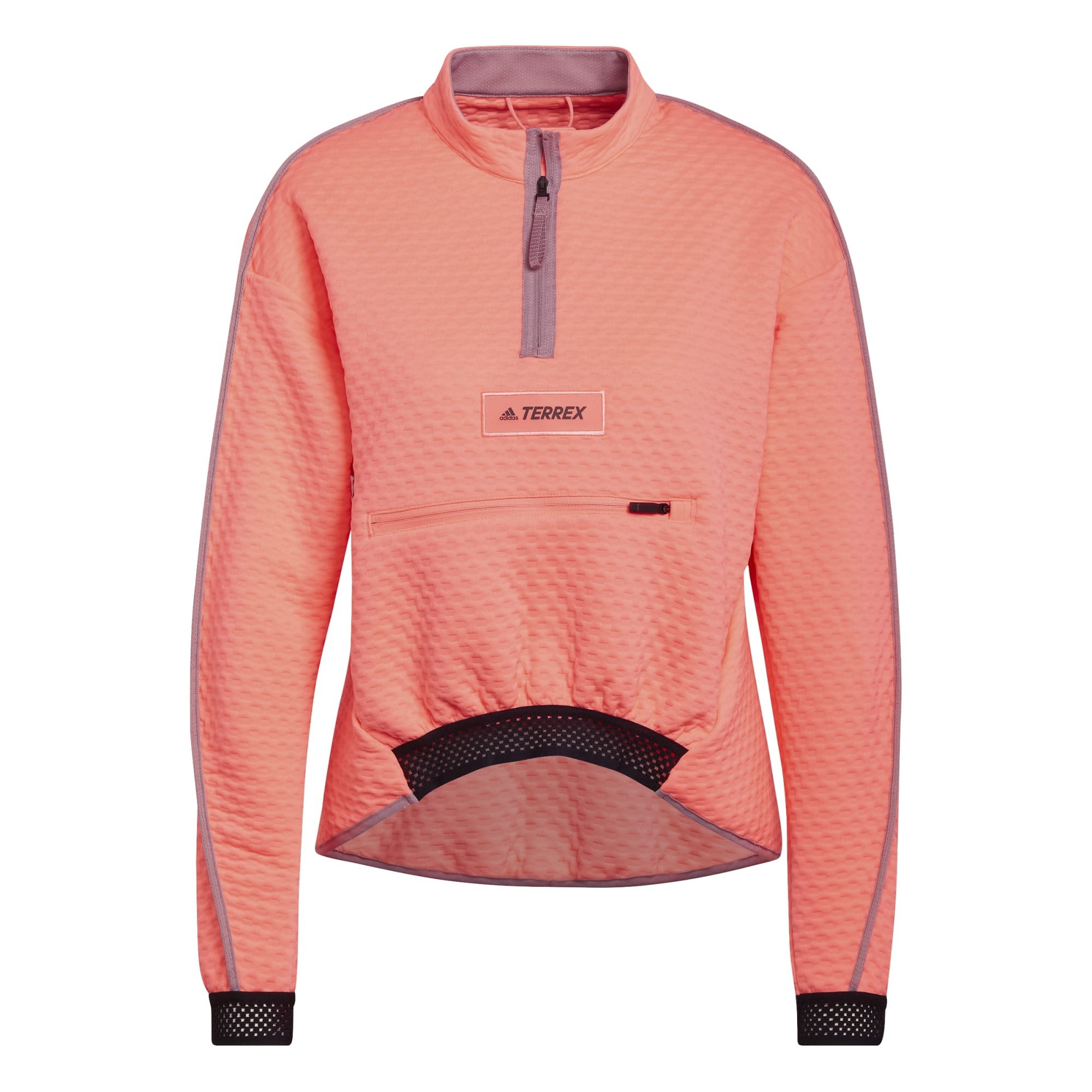 adidas Terrex Utilitas Fleece Half-Zip Pink- Female Pullover- Grsse XL - Farbe Acid Red