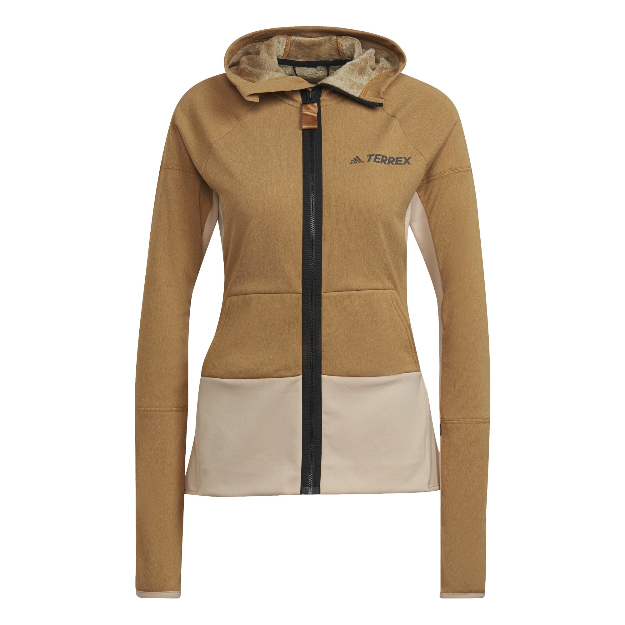 adidas Terrex Zupahike Hooded Fleece Jacket Braun- Female Anoraks- Grsse L - Farbe Mesa