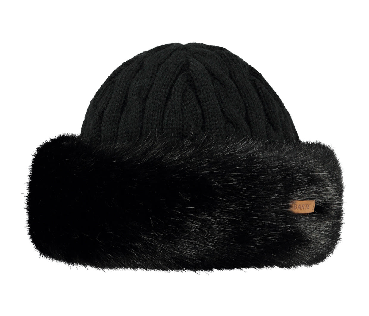 Barts Fur Cable Bandhat Schwarz- Female Kopfbedeckungen- Grsse One Size - Farbe Black