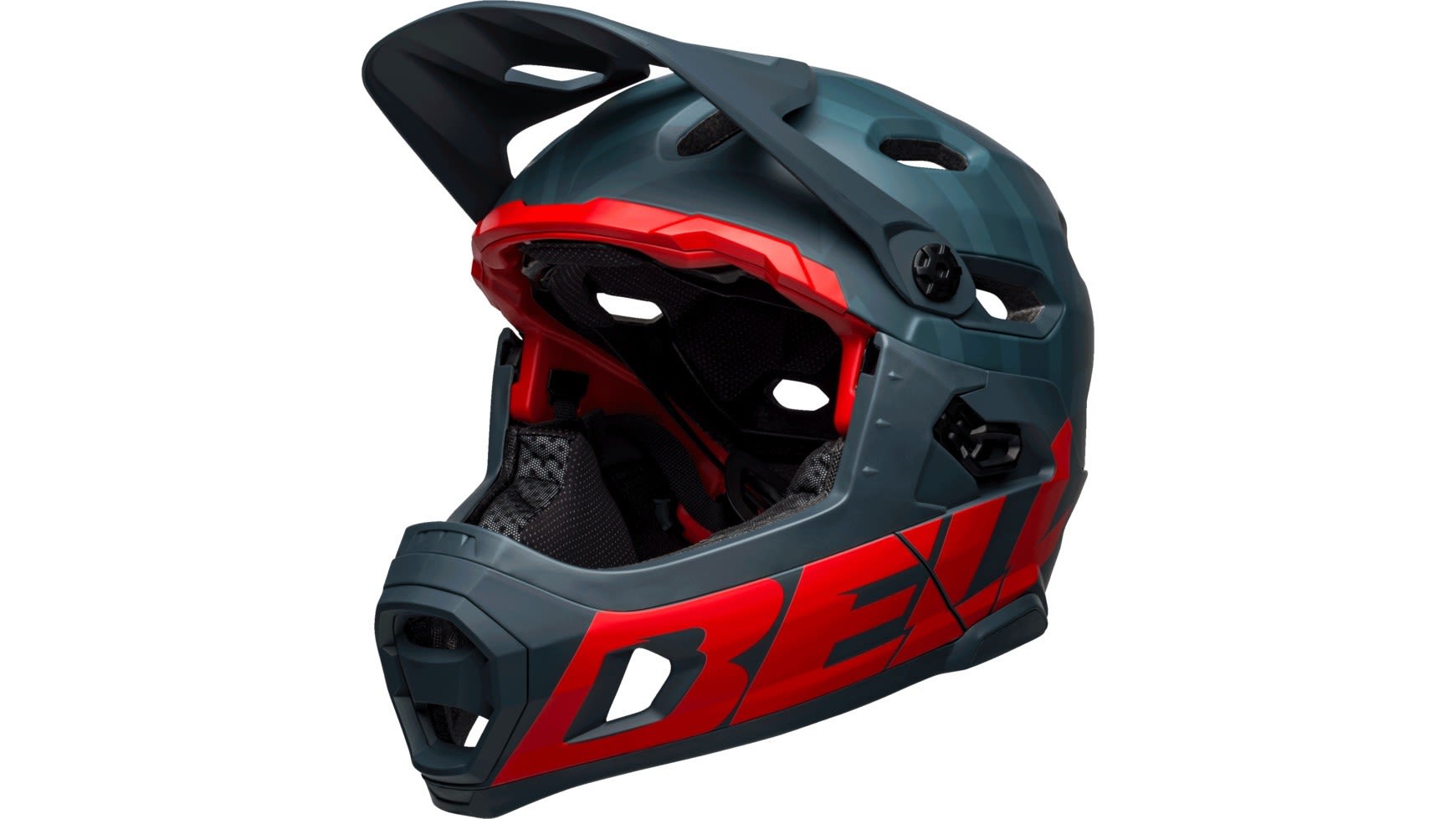 Bell Super DH Spherical Blau- Fahrradhelme- Grsse S - Farbe Prime Matte Blue - Crimson 21