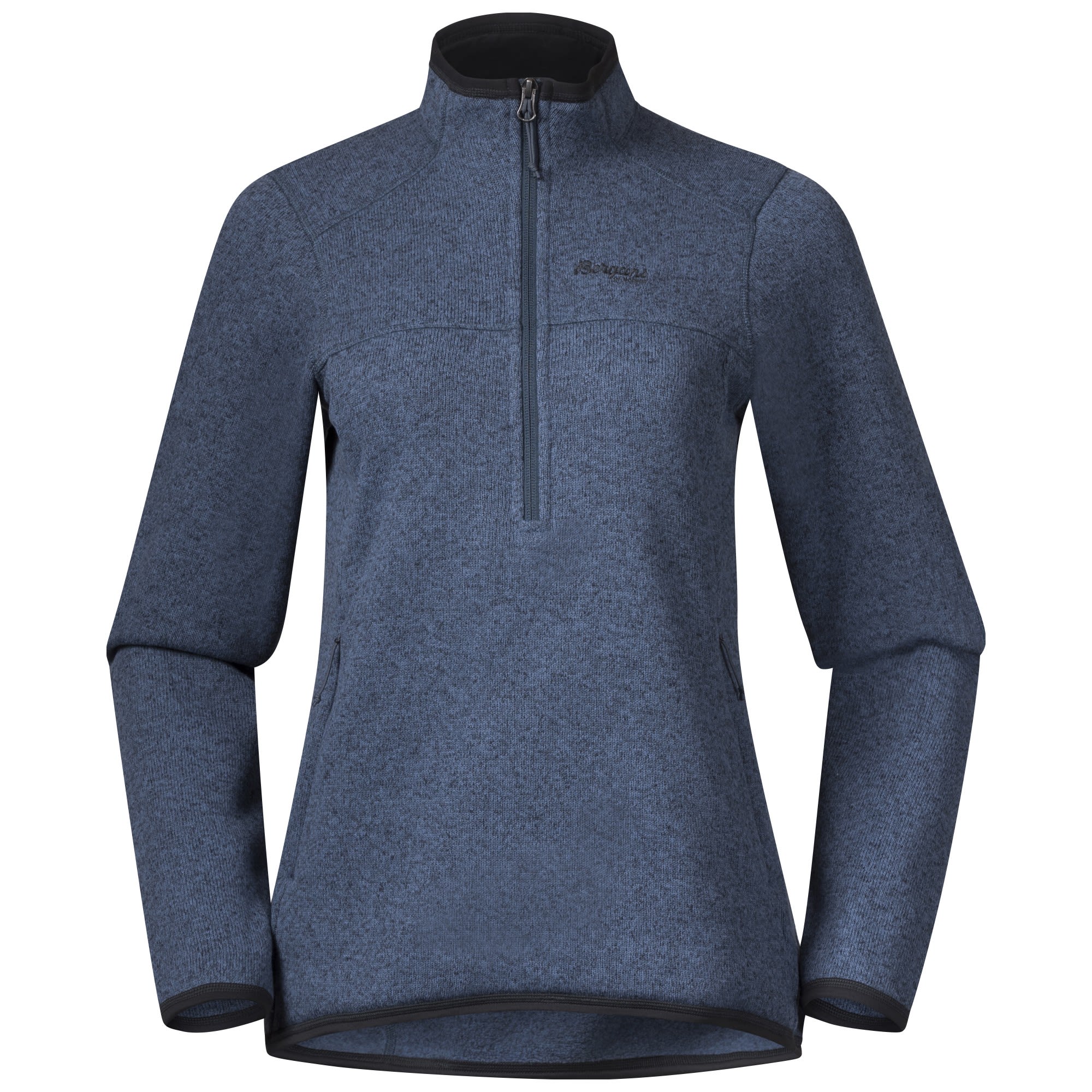 Bergans Kamphaug Knitted Half Zip Blau- Female Sweaters und Hoodies- Grsse XS - Farbe Orion Blue