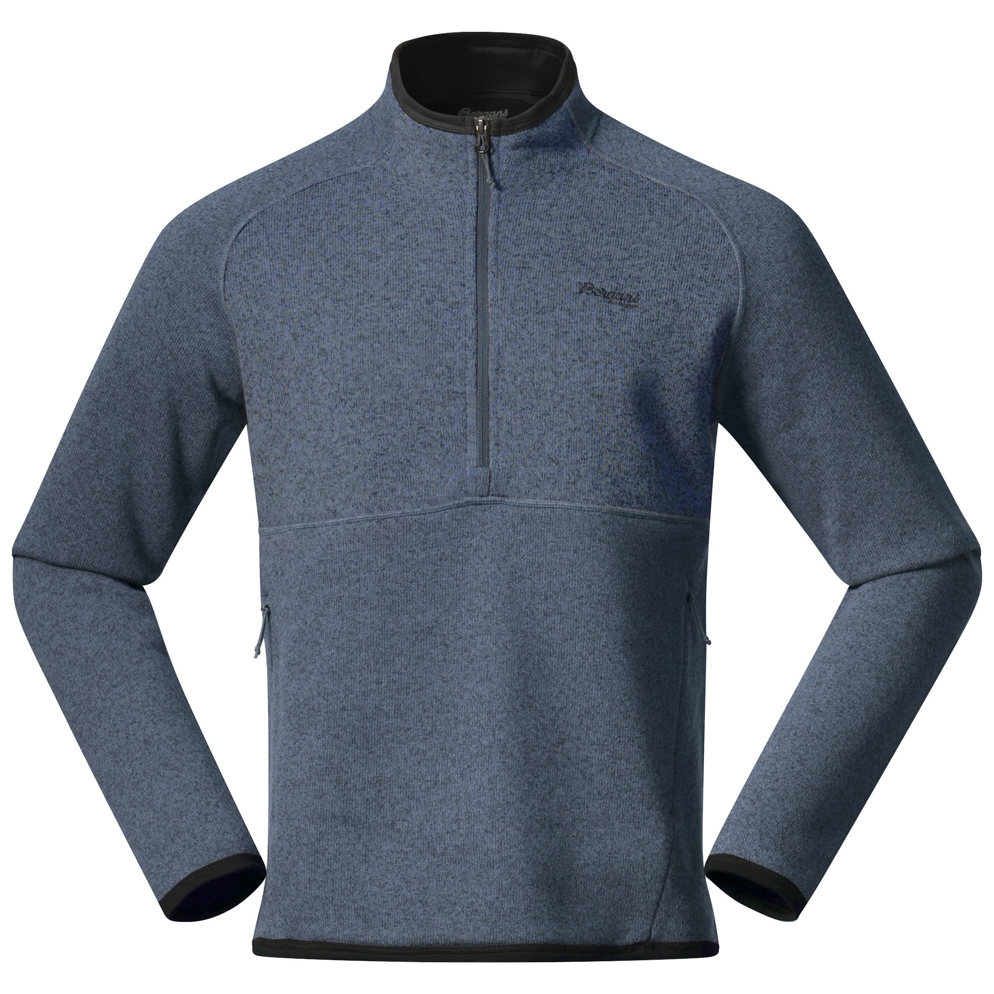 Bergans Kamphaug Knitted Half Zip Blau- Male Sweaters und Hoodies- Grsse S - Farbe Orion Blue