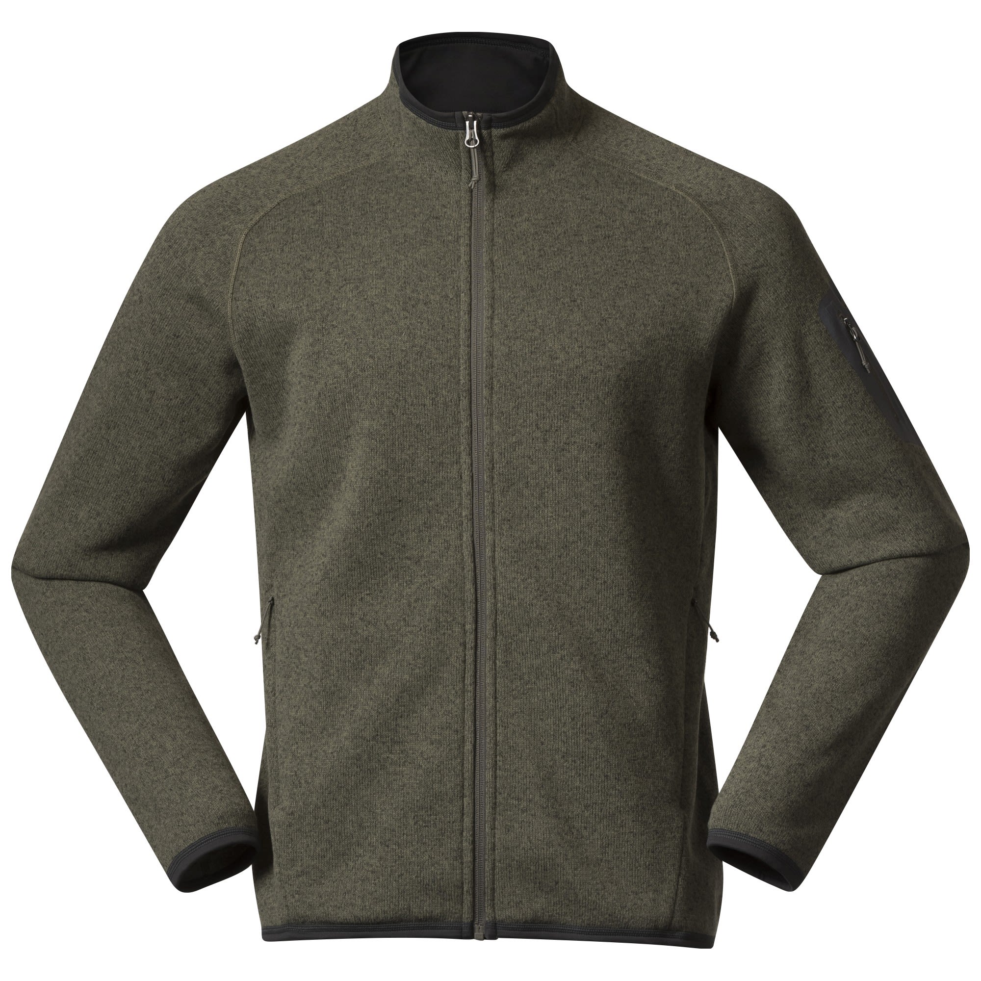 Bergans Kamphaug Knitted Jacket Grn- Male Anoraks- Grsse S - Farbe Green Mud