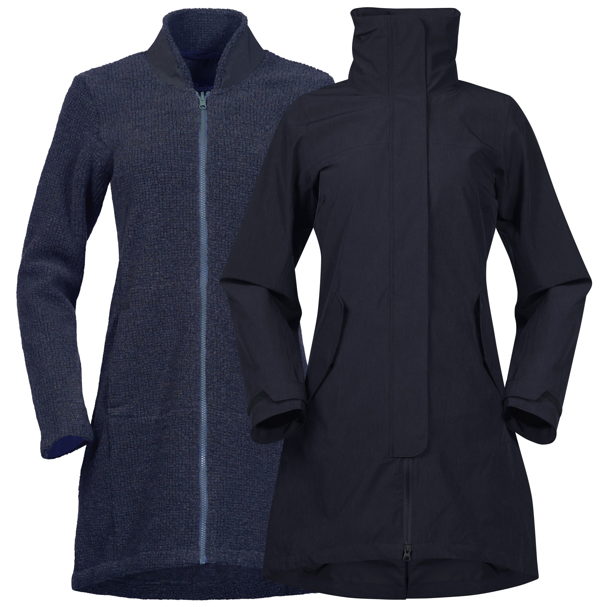 Bergans Oslo 3in1 Coat Blau- Female Freizeitmntel- Grsse XS - Farbe Dark Navy Melange - Dark Navy Melange