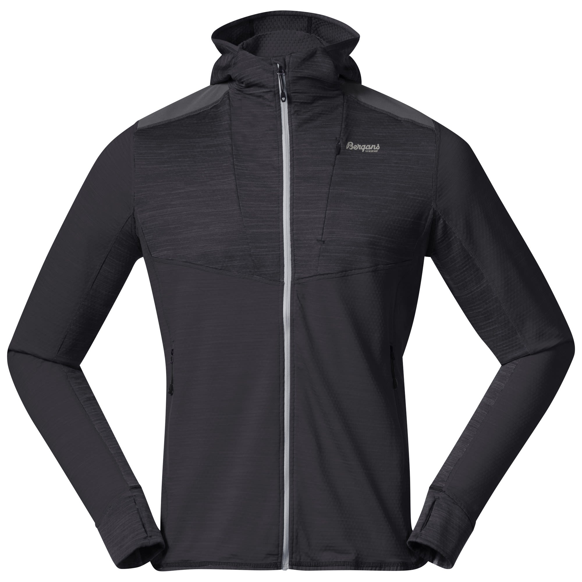 Bergans Rabot Active Mid Hood Jacket Schwarz- Male Winterjacken- Grsse S - Farbe Solid Charcoal