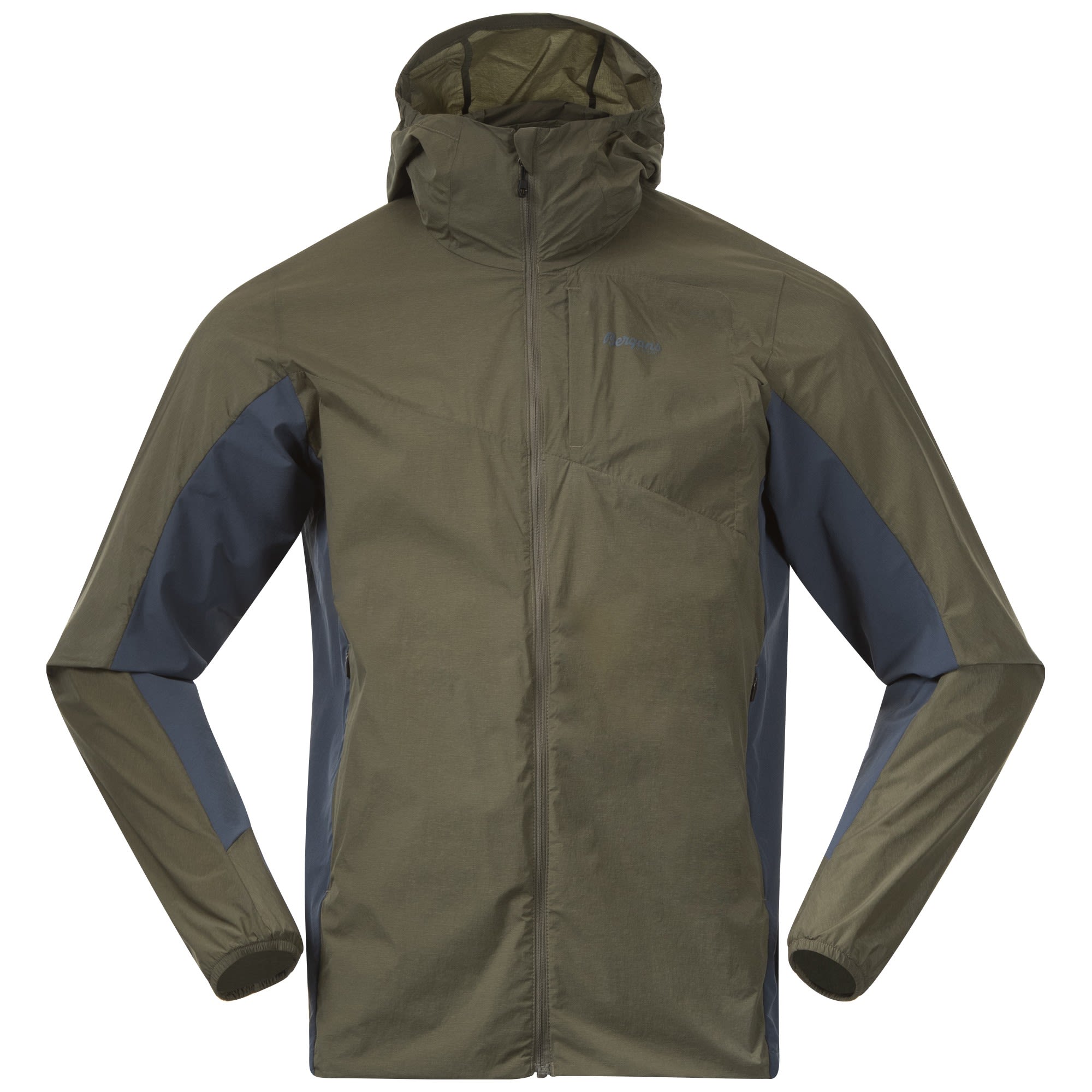 Bergans Rabot LT Windbreaker Jacket Grn- Male Jacken- Grsse S - Farbe Green Mud - Orion Blue