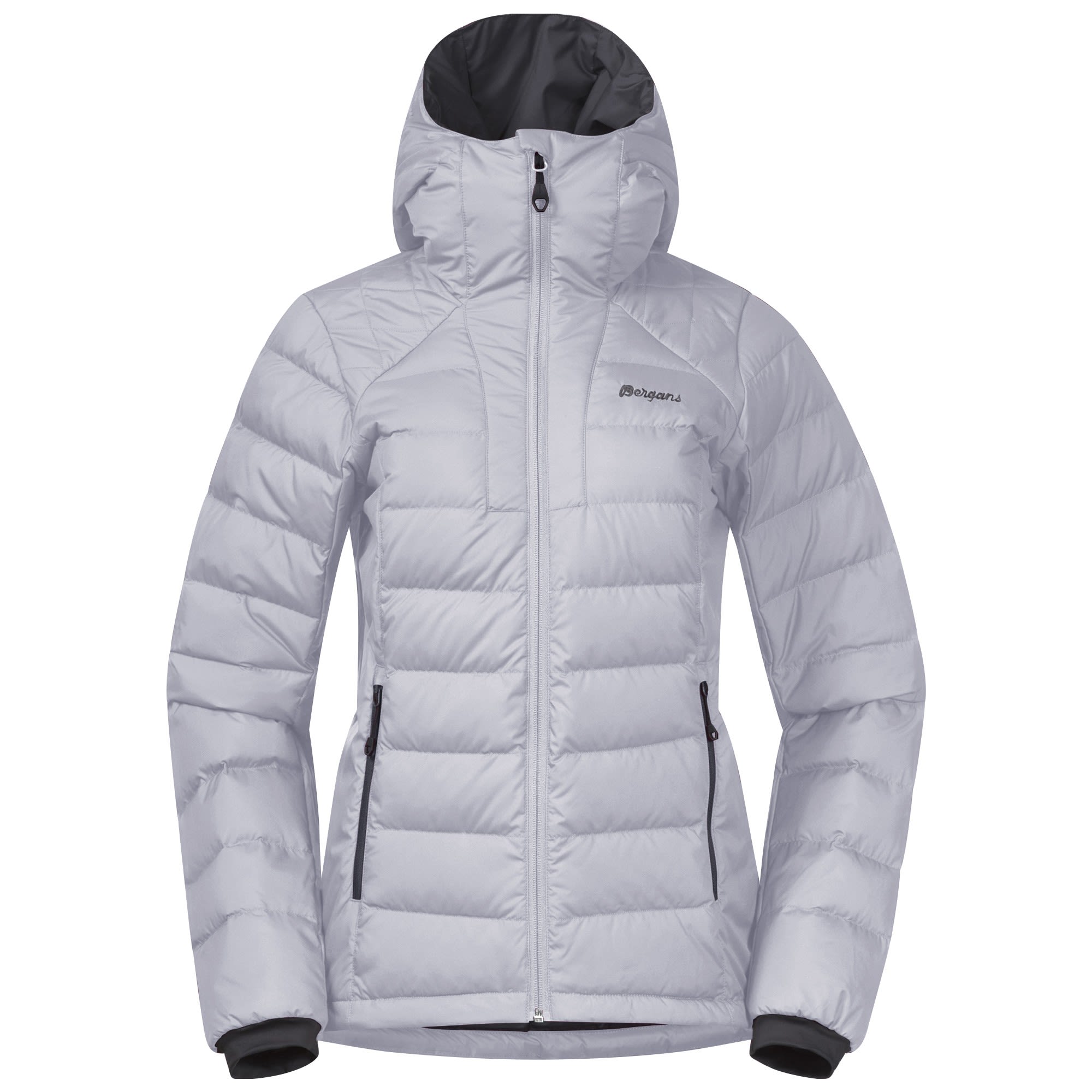 Bergans Roros Down Hybrid Jacket Grau- Female Daunen Anoraks- Grsse XS - Farbe Aluminium - Solid Dark Grey