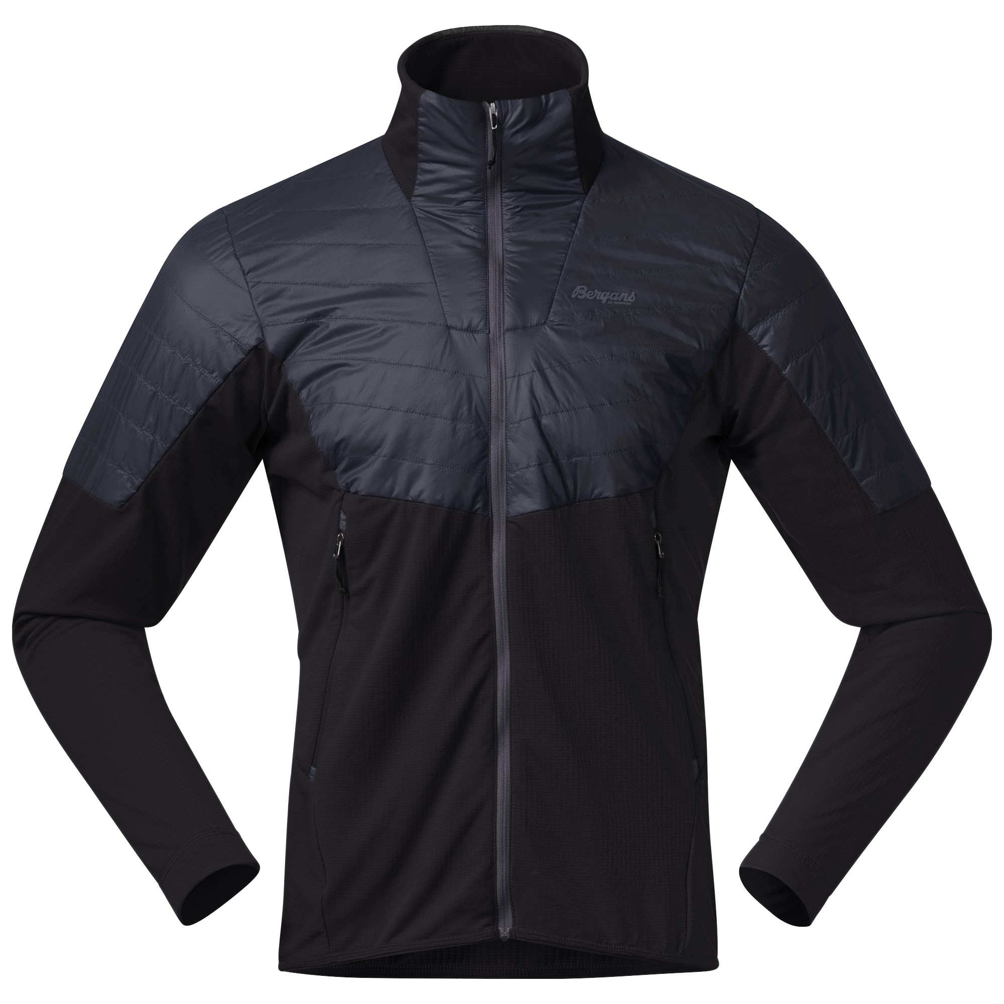 Bergans Senja Midlayer Jacket Colorblock - Schwarz- Male Anoraks- Grsse S - Farbe Black - Solid Charcoal
