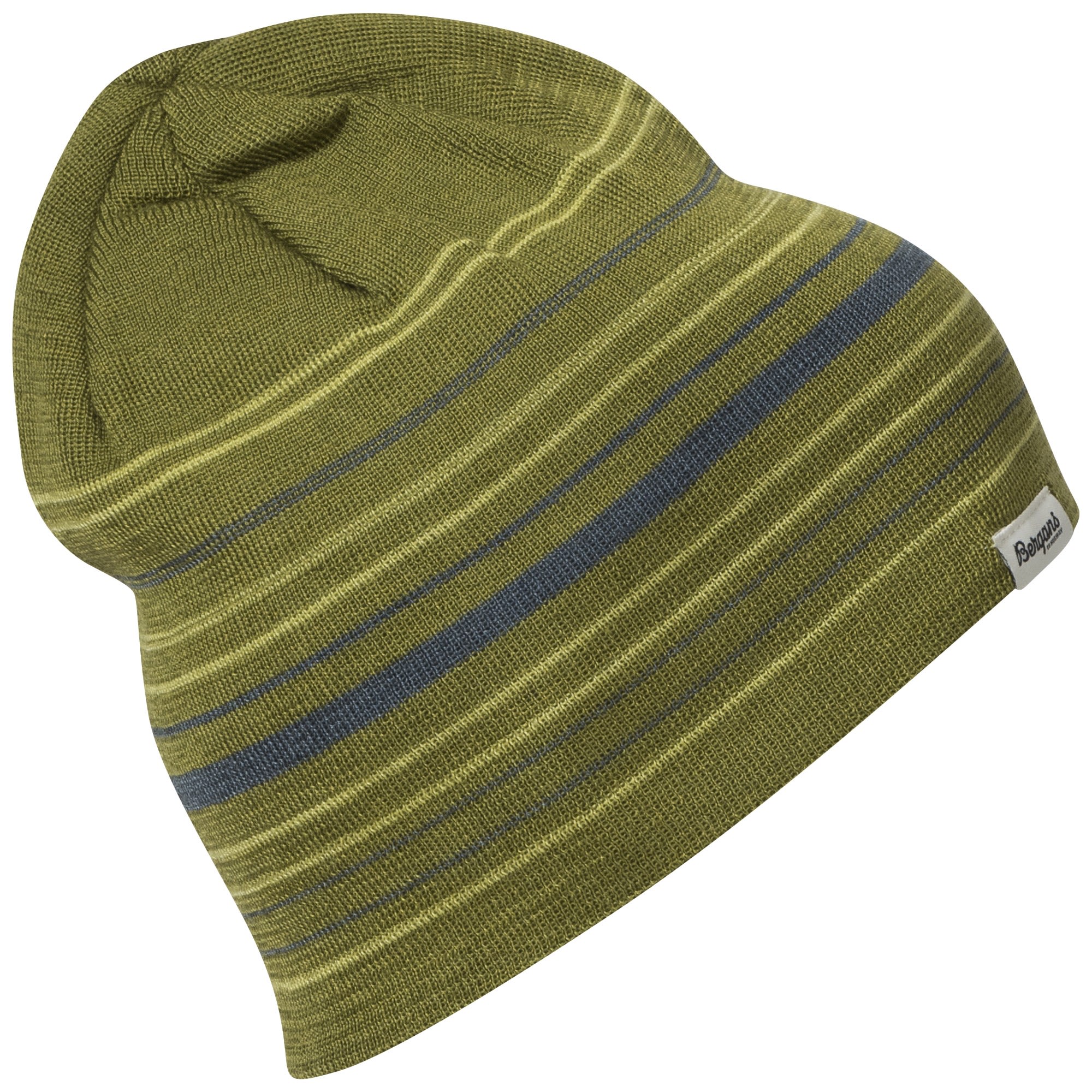 Bergans Striped Beanie Gestreift - Grn- Merino Kopfbedeckungen- Grsse One Size - Farbe Dark Green Oasis - Orion Blue