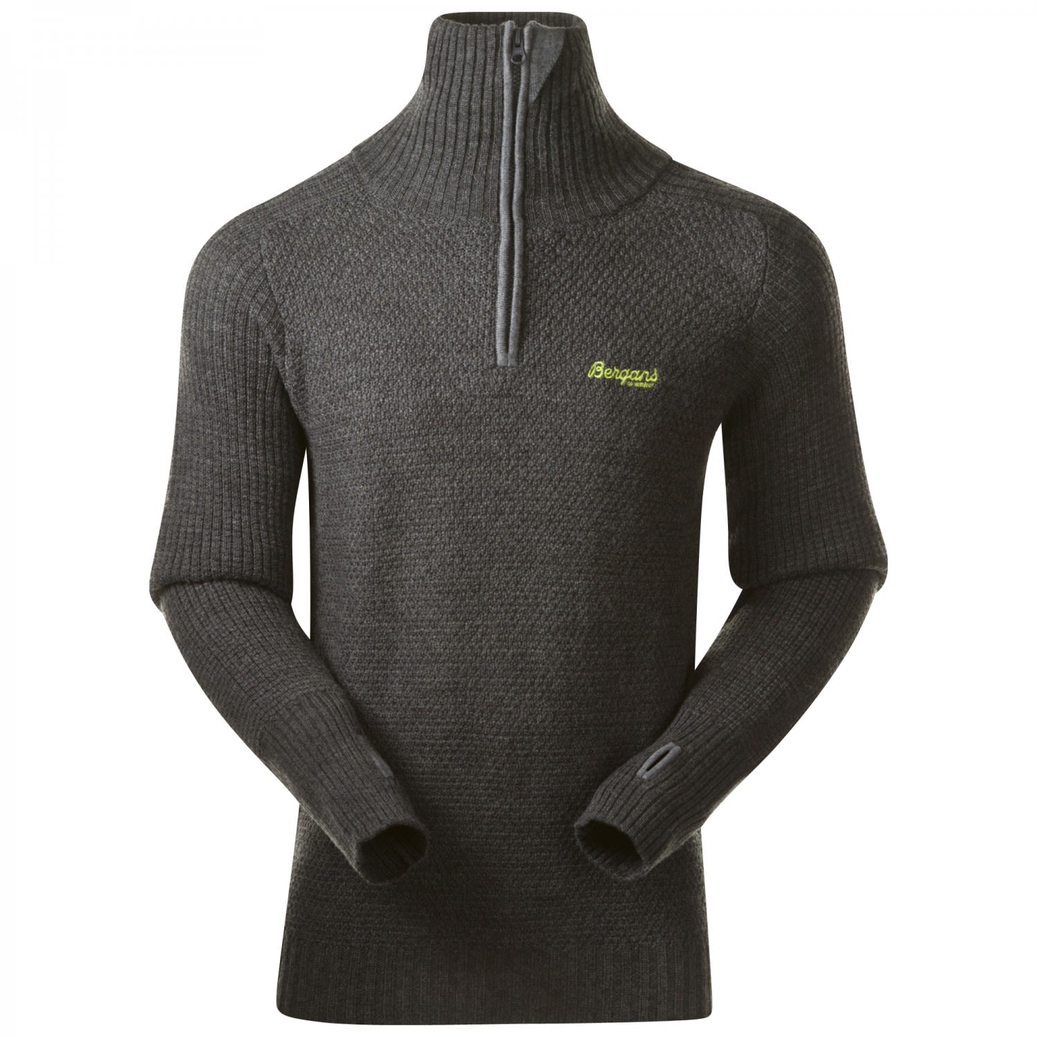 Bergans Ulriken Jumper Grau- Male Merino Sweaters und Hoodies- Grsse XS - Farbe Dark Grey Melange