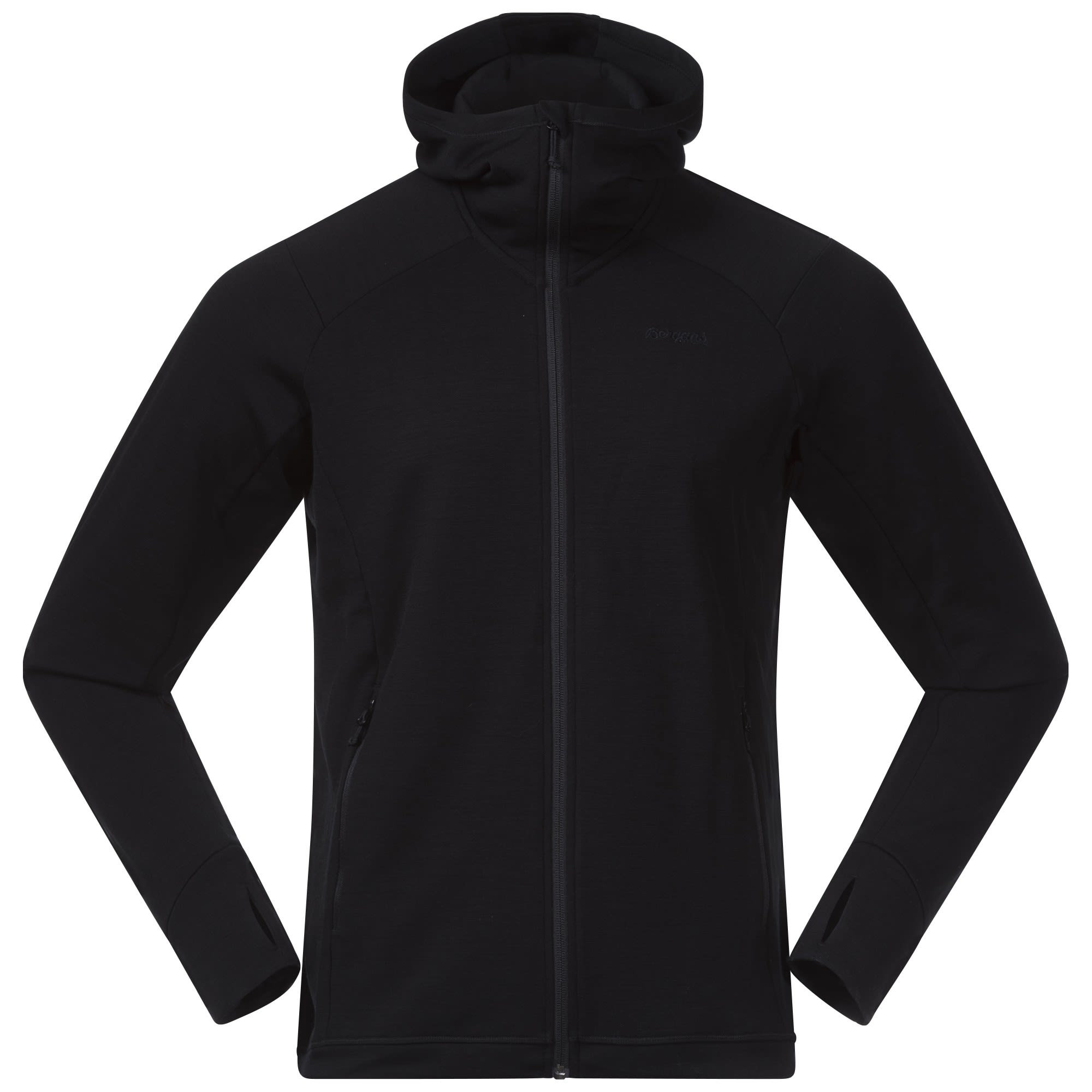 Bergans Ulstein Wool Hood Jacket Schwarz- Male Merino Isolationsjacken- Grsse S - Farbe Black