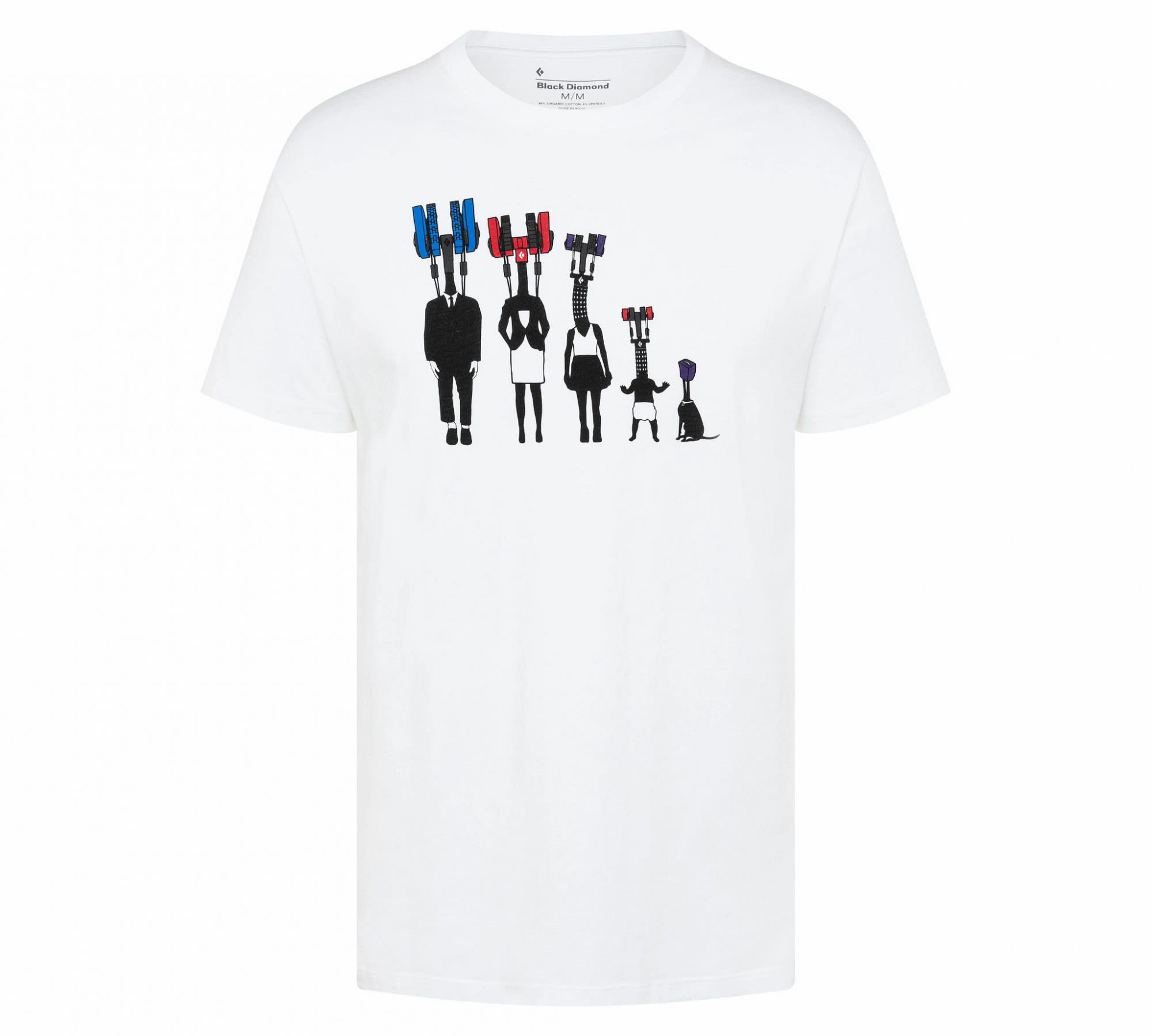 Black Diamond CAM Family Tee Weiss- Male Kurzarm-Shirts- Grsse XL - Farbe White