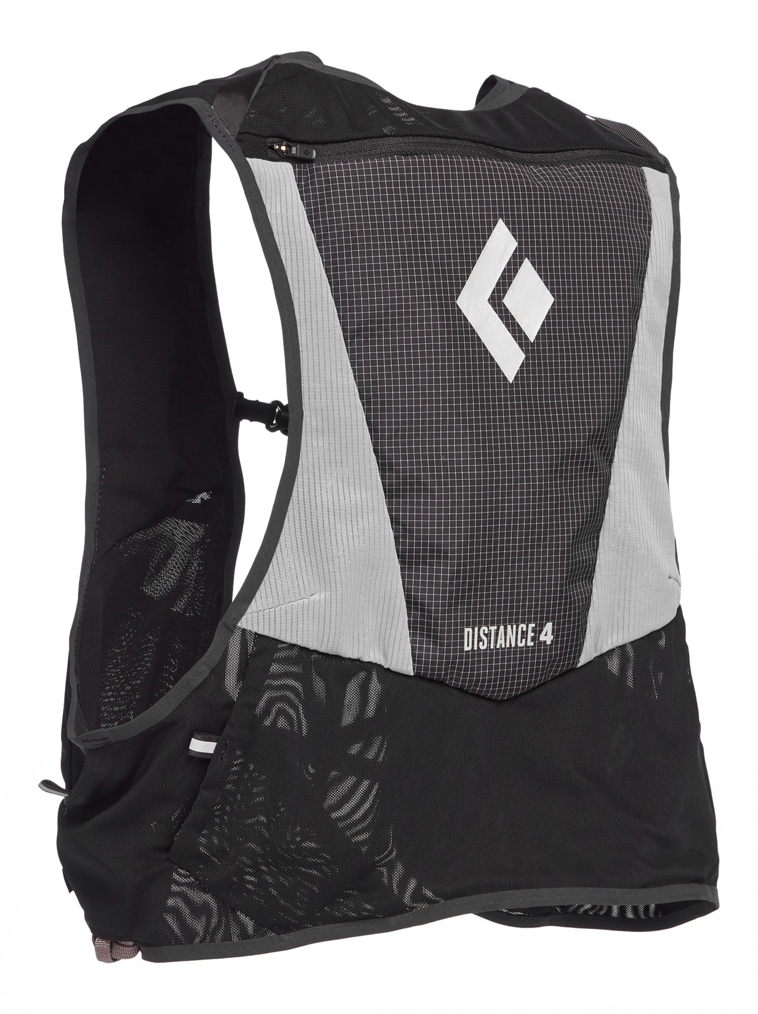 Black Diamond Distance 4 Hydration Vest Kariert - Grau - Schwarz- Laufruckscke- Grsse M - Farbe Alloy