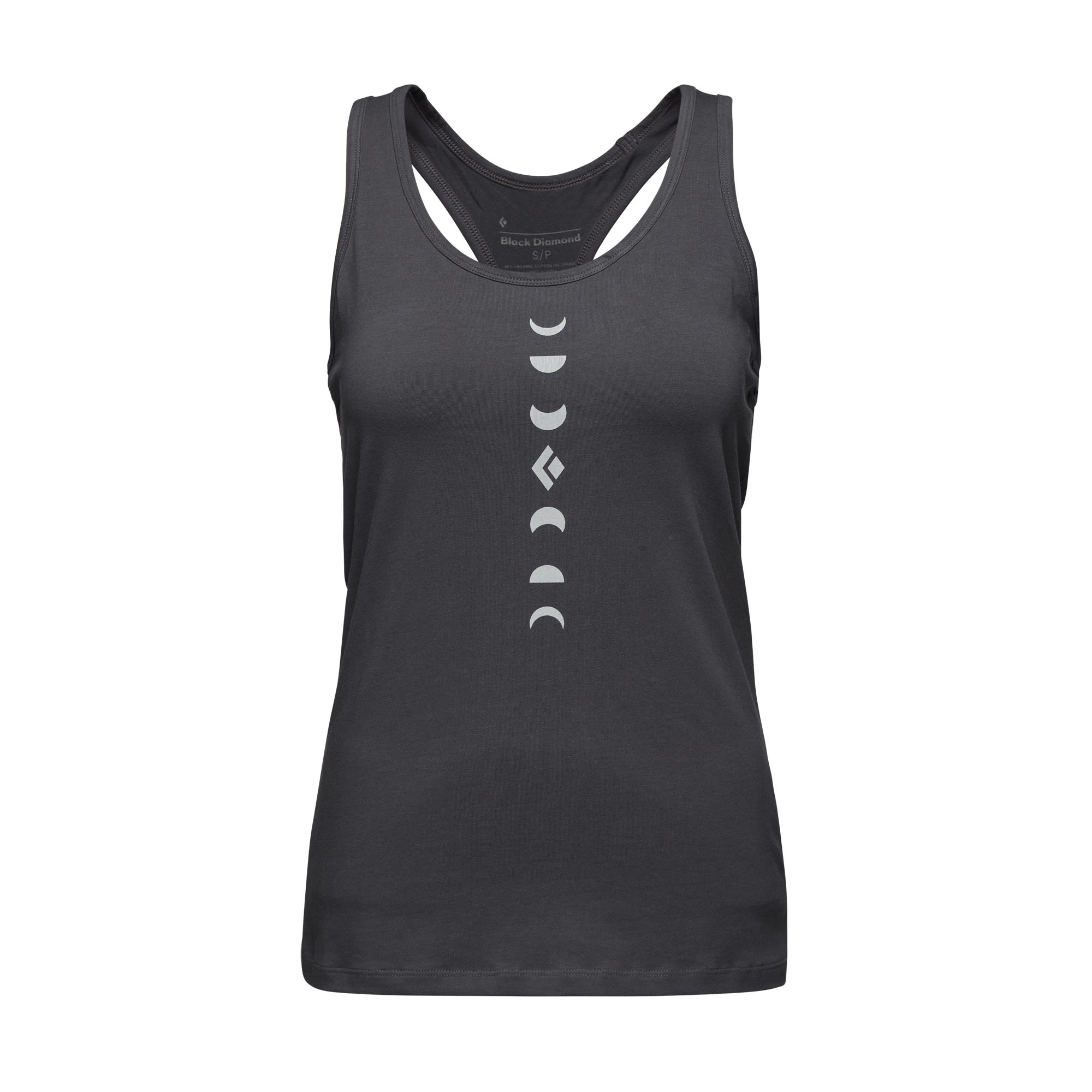 Black Diamond Icon Full Moon Tank Grau- Female Tops - rmellose Shirts- Grsse XS - Farbe Carbon