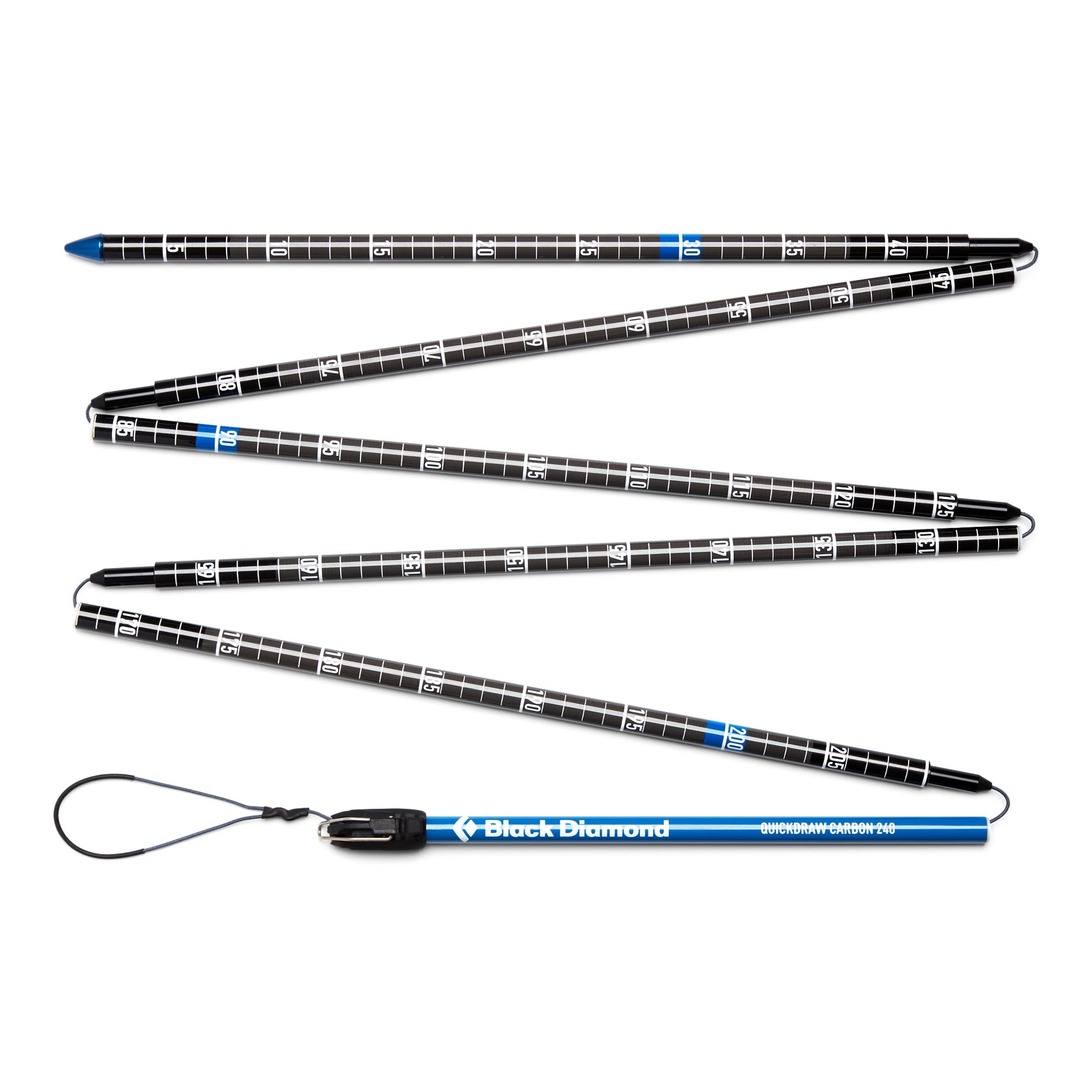 Black Diamond Quickdraw Carbon Probe 240 Schwarz- Lawinensonden- Grsse One Size - Farbe Black