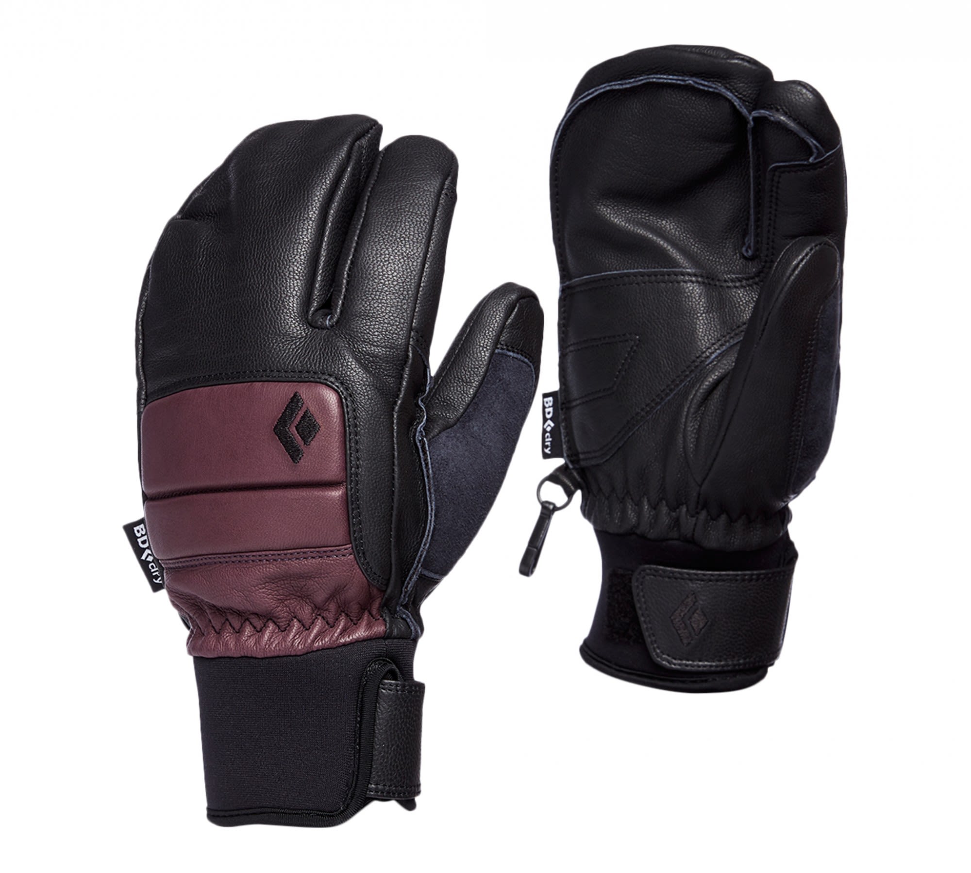 Black Diamond Spark Finger Glove Rot - Schwarz- Female PrimaLoft(R) Fausthandschuhe- Grsse S - Farbe Bordeaux