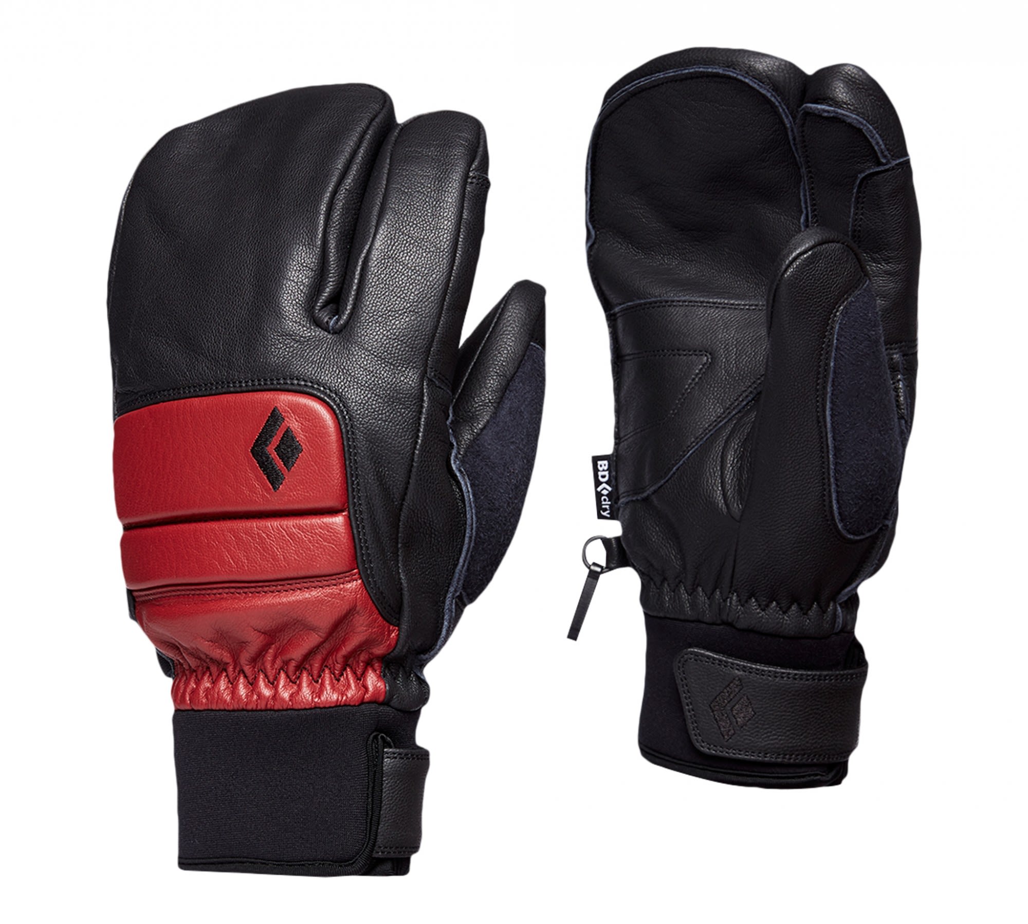 Black Diamond Spark Finger Glove Rot - Schwarz- Male PrimaLoft(R) Fausthandschuhe- Grsse S - Farbe Dark Crimson