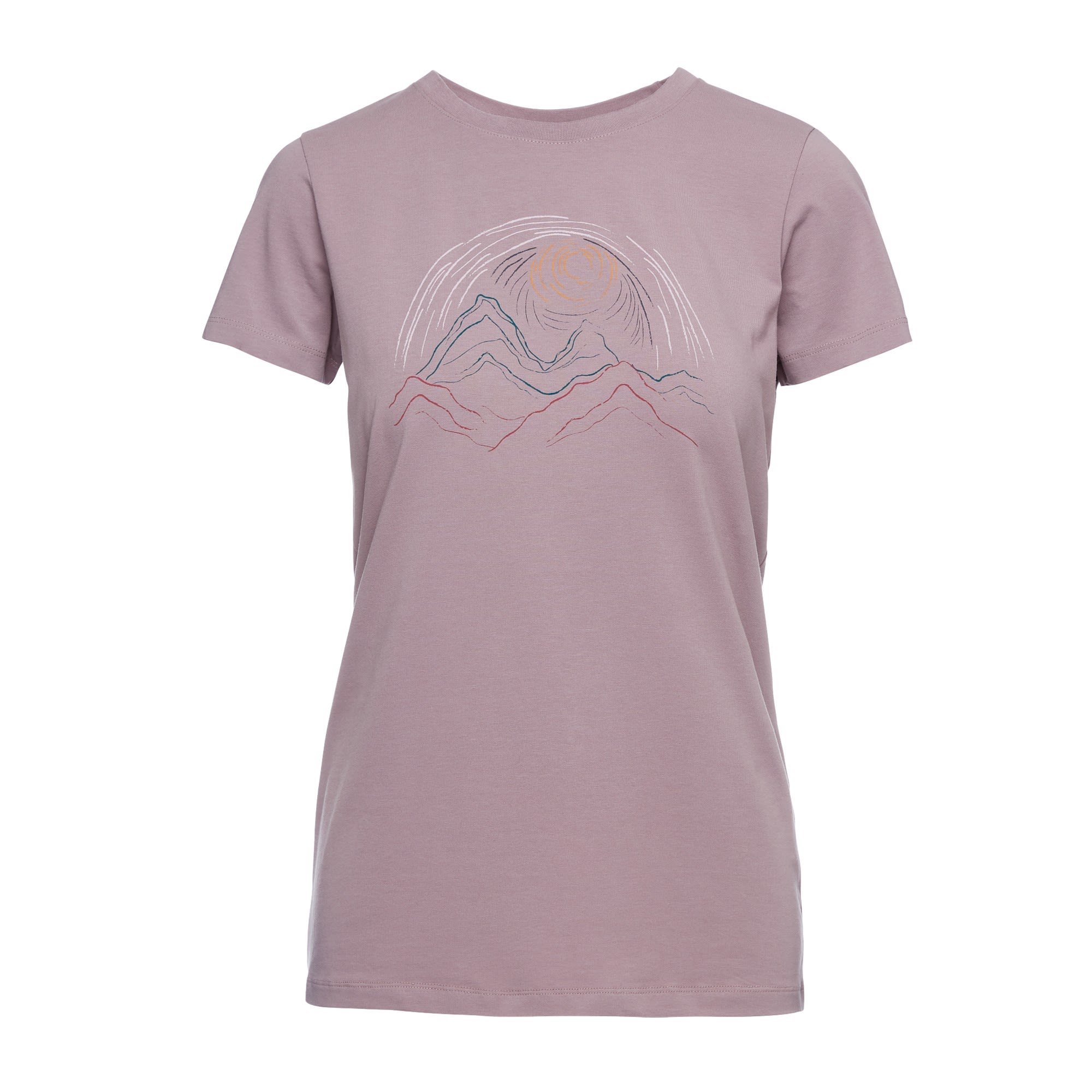 Black Diamond Summit Scribble Tee Lila- Female Kurzarm-Shirts- Grsse XS - Farbe Wood Violet
