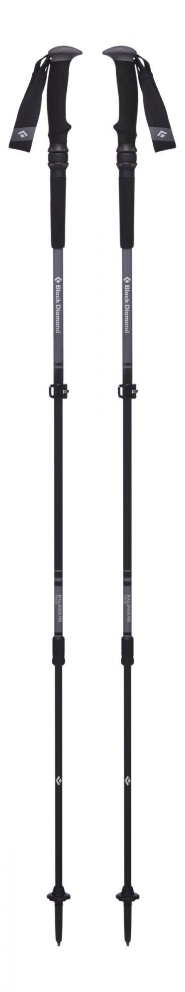 Black Diamond Trail Pro Shock Trekking Poles Grau- Wander- und Trekkingstcke- Grsse 105 - 140 cm - Farbe Granite
