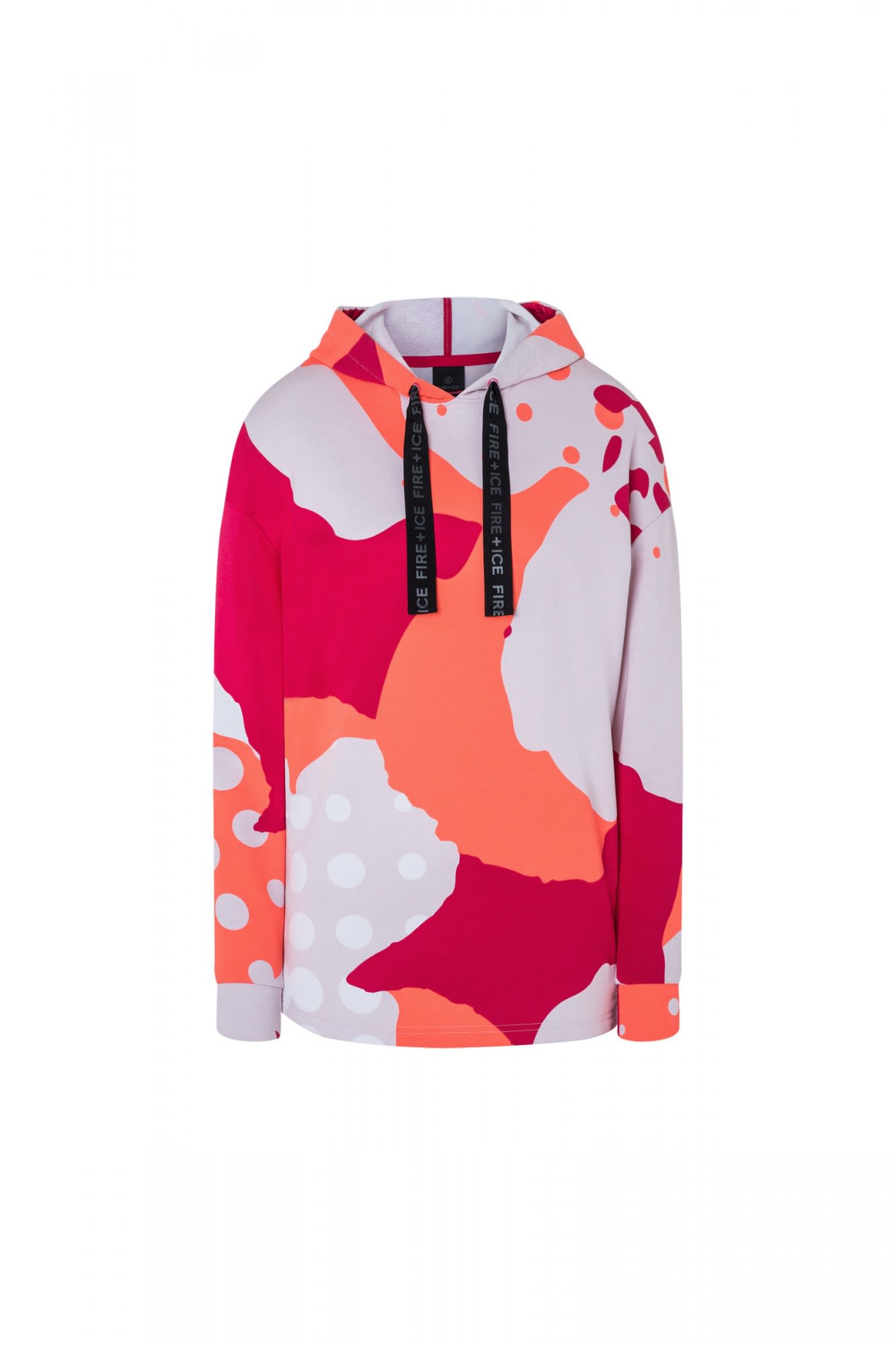 Bogner Fire + Ice Ladies Henrika Flower Colorblock - Orange - Pink - Weiss- Female Sweaters und Hoodies- Grsse XS - Farbe Lush Fuchsia