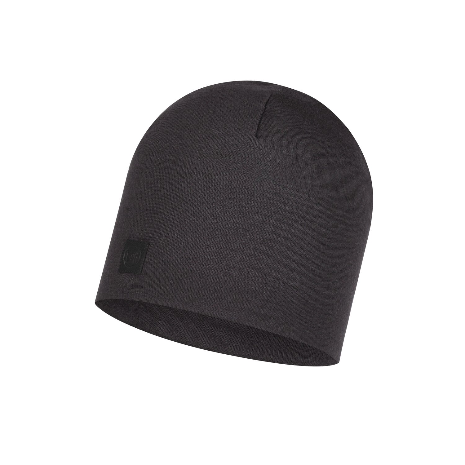 Buff Heavyweight Merino Wool Hat Regular FIt Schwarz- Merino Kopfbedeckungen- Grsse One Size - Farbe Solid Black unter Buff