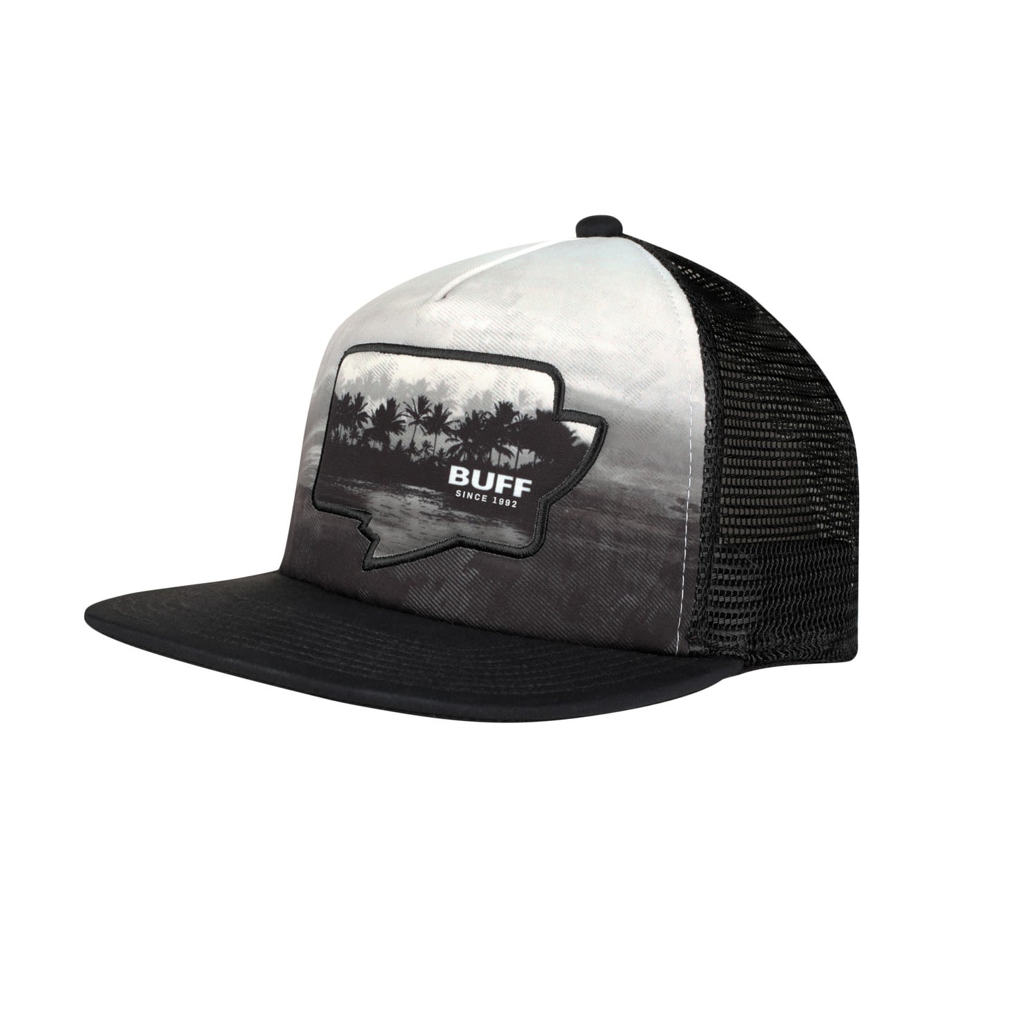 Buff Trucker Cap Flat Visor Schwarz- Kopfbedeckungen- Grsse One Size - Farbe Sendel Black unter Buff