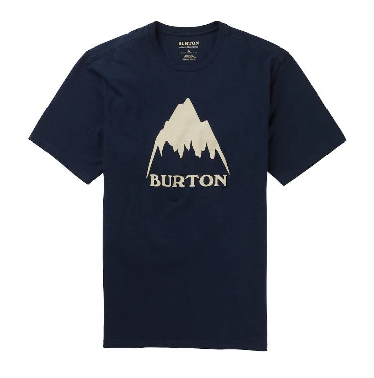Burton Classic Mountain High Shortsleeve T-Shirt Blau- T-Shirts- Grösse S - Farbe Dress Blue