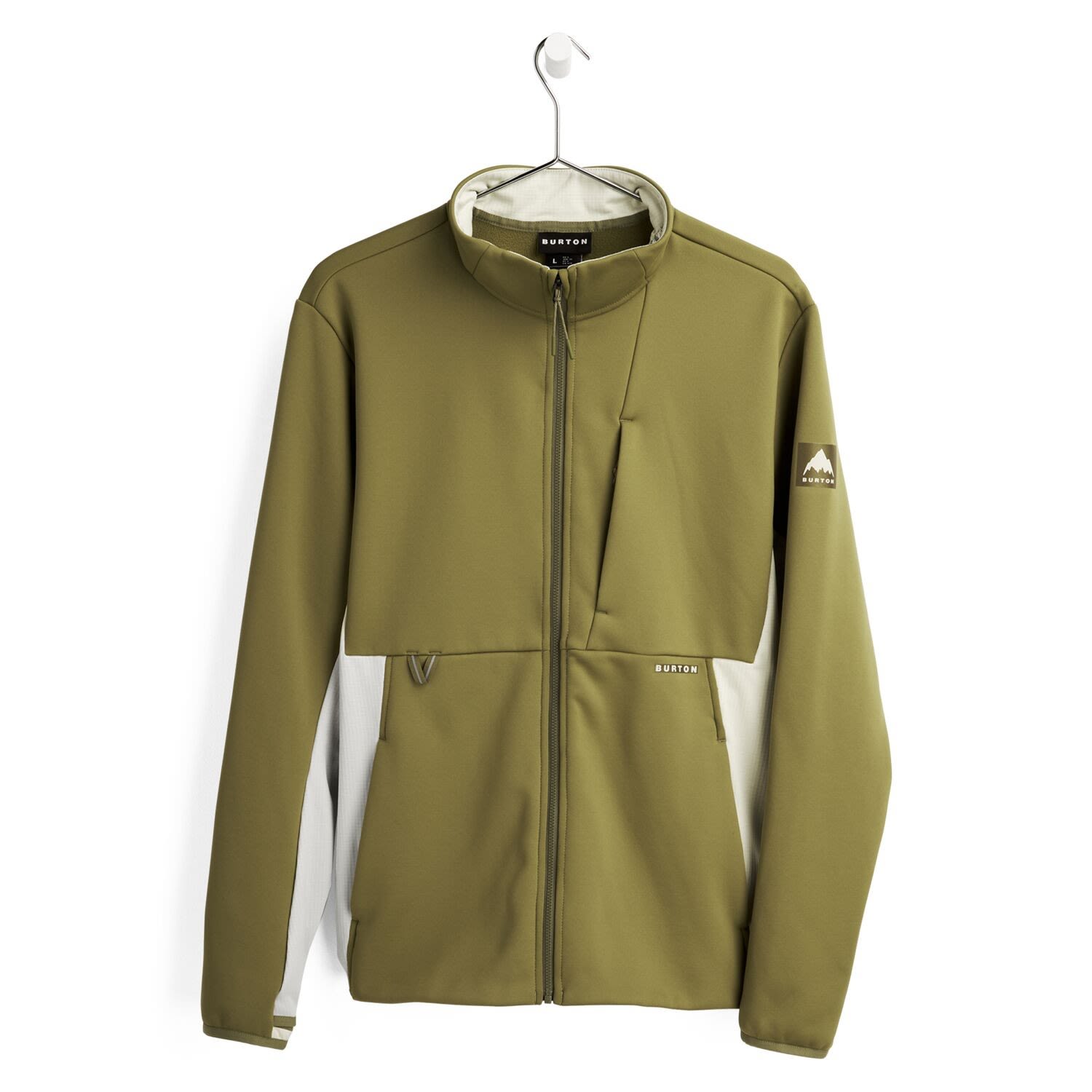 Burton Multipath Fleece Full Zip Grn- Male Freizeitjacken- Grsse S - Farbe Martini Olive - Silver Green