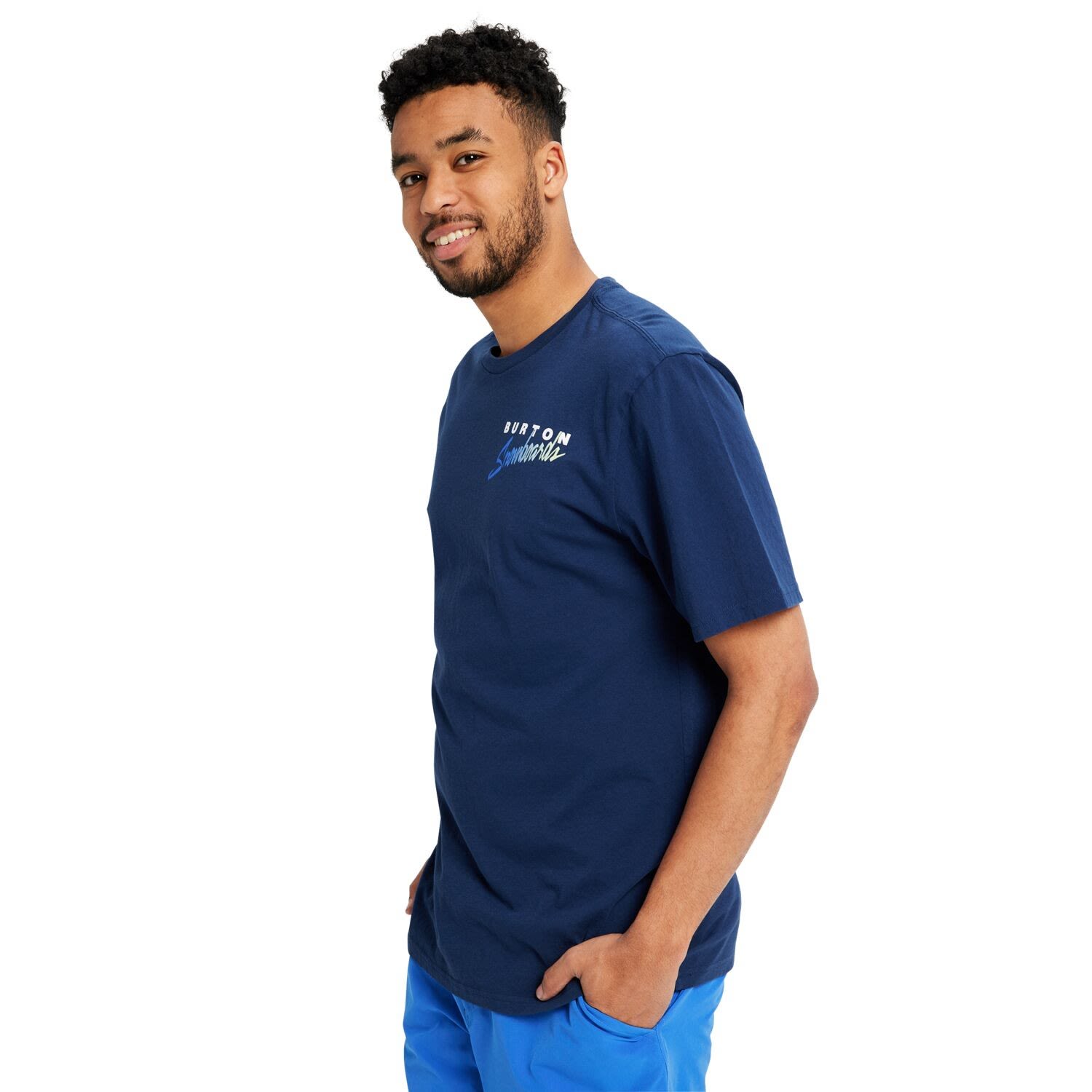 Burton Woodbline Short-Sleeve Tee Blau- Male Kurzarm-Shirts- Grsse S - Farbe Dress Blue